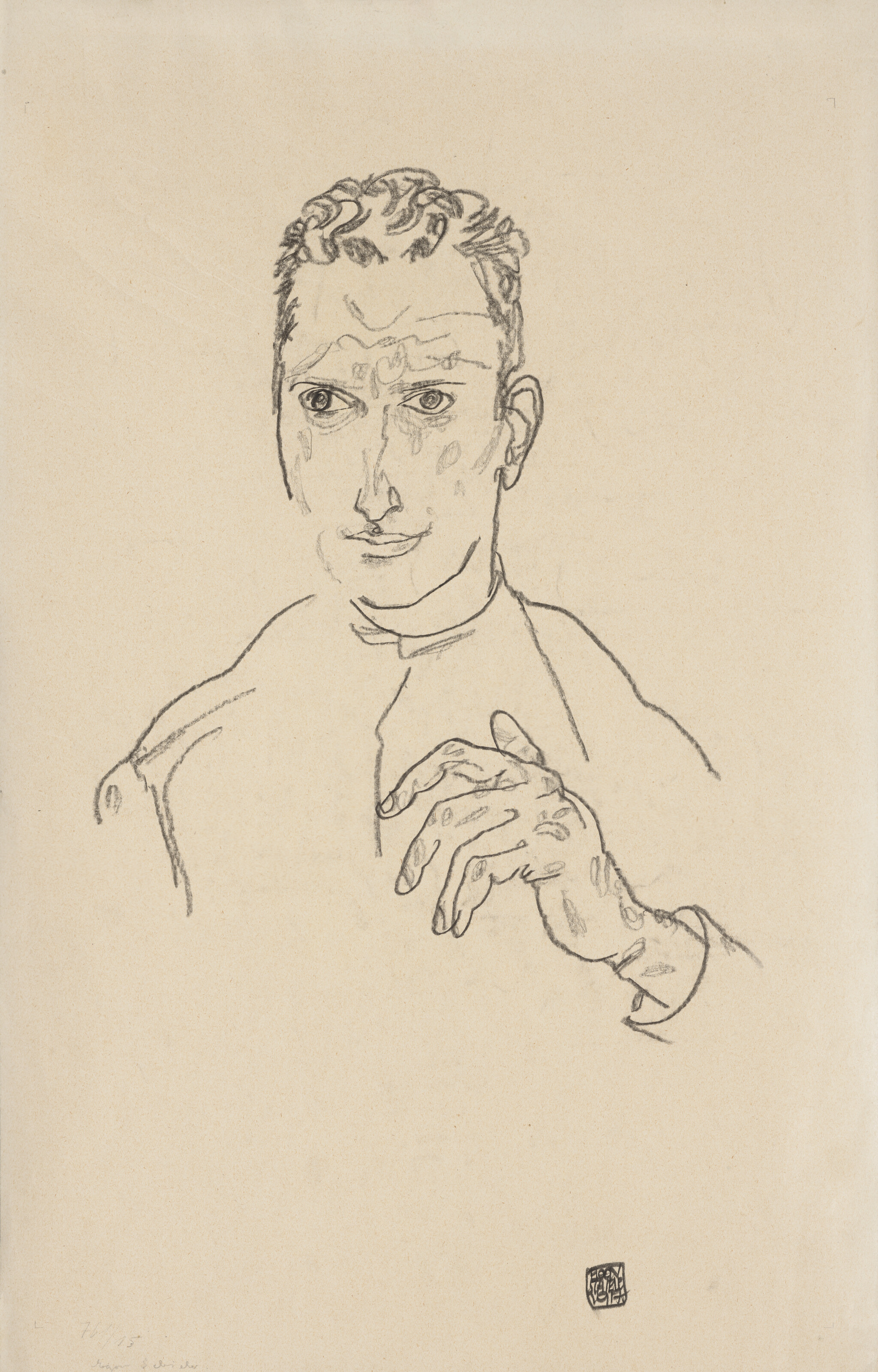 Egon Schiele — Брустбилд - это молодой человек.