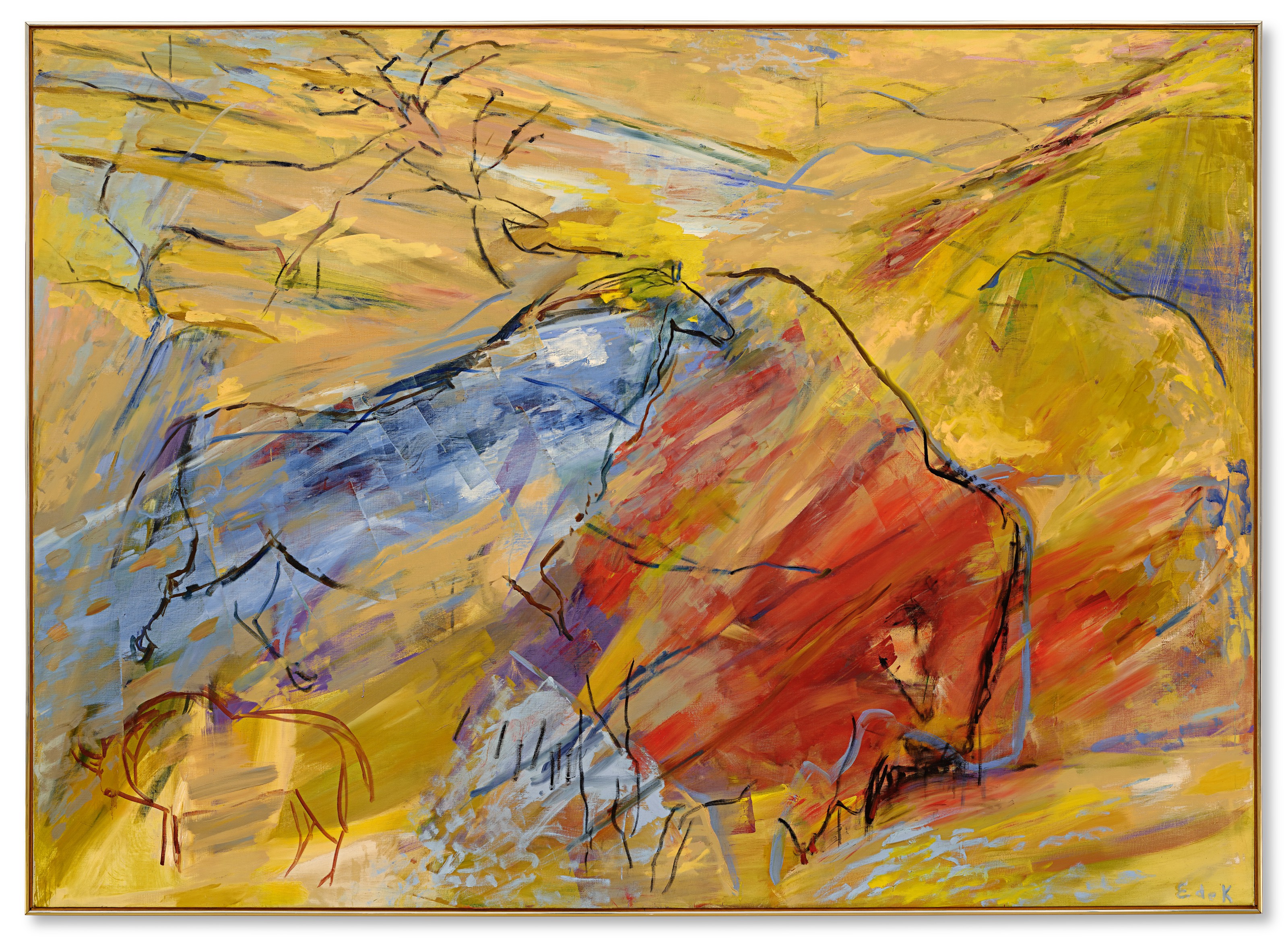 Elaine de Kooning — Красный бизон/Синяя лошадь, изображение 2