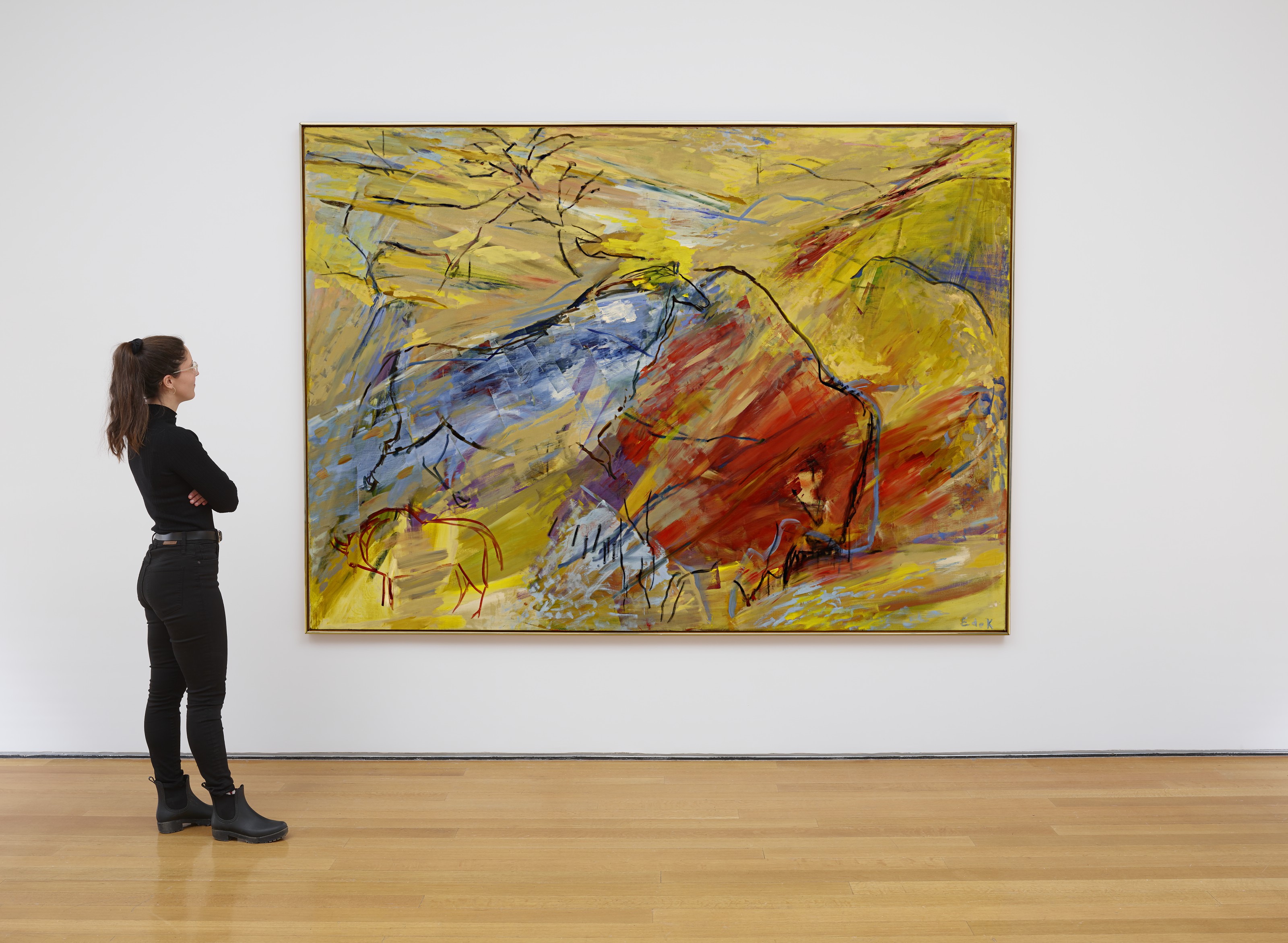 Elaine de Kooning — Красный бизон/Синяя лошадь, изображение 4