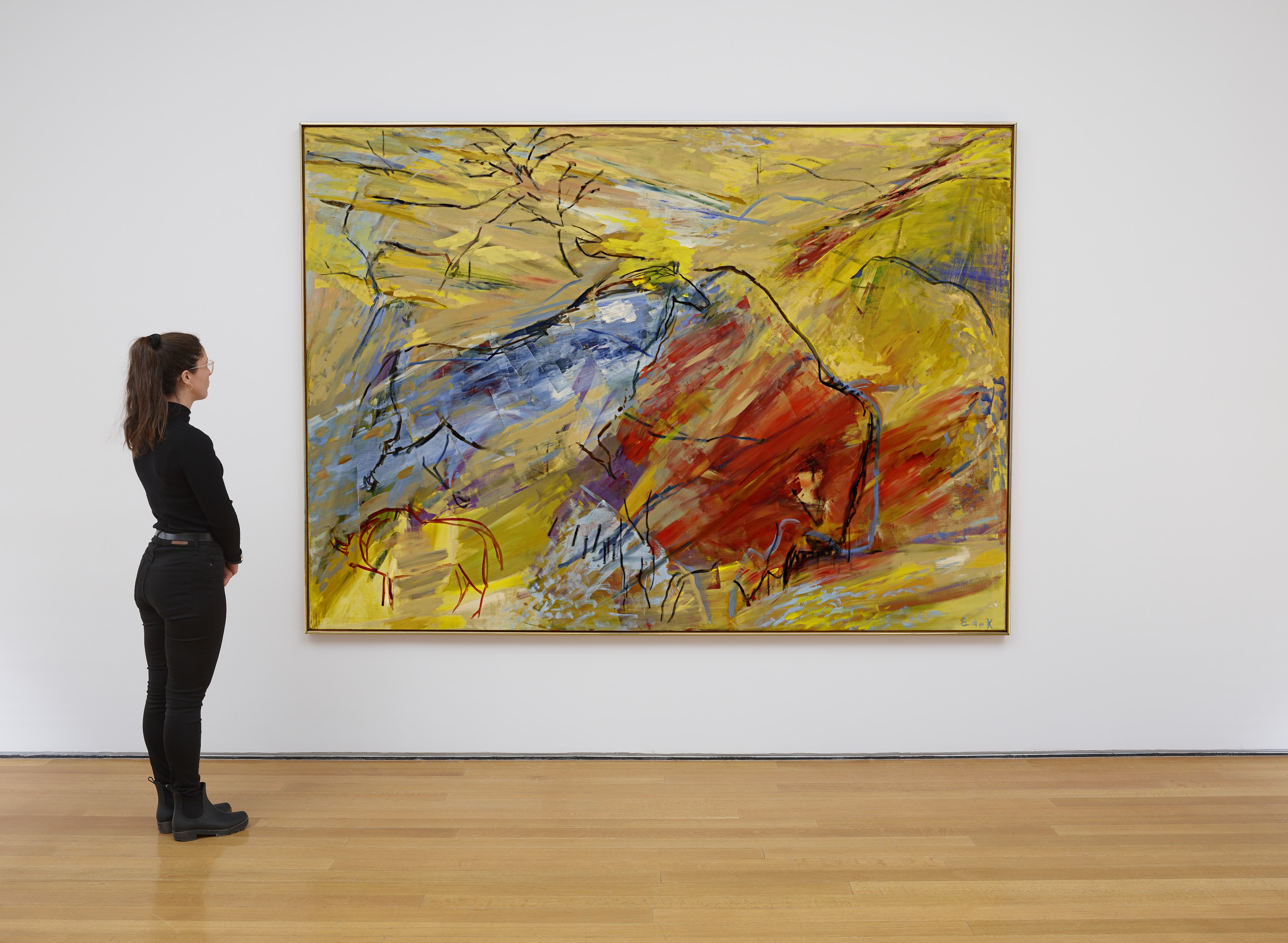 Elaine de Kooning — Красный бизон/Синяя лошадь, изображение 5