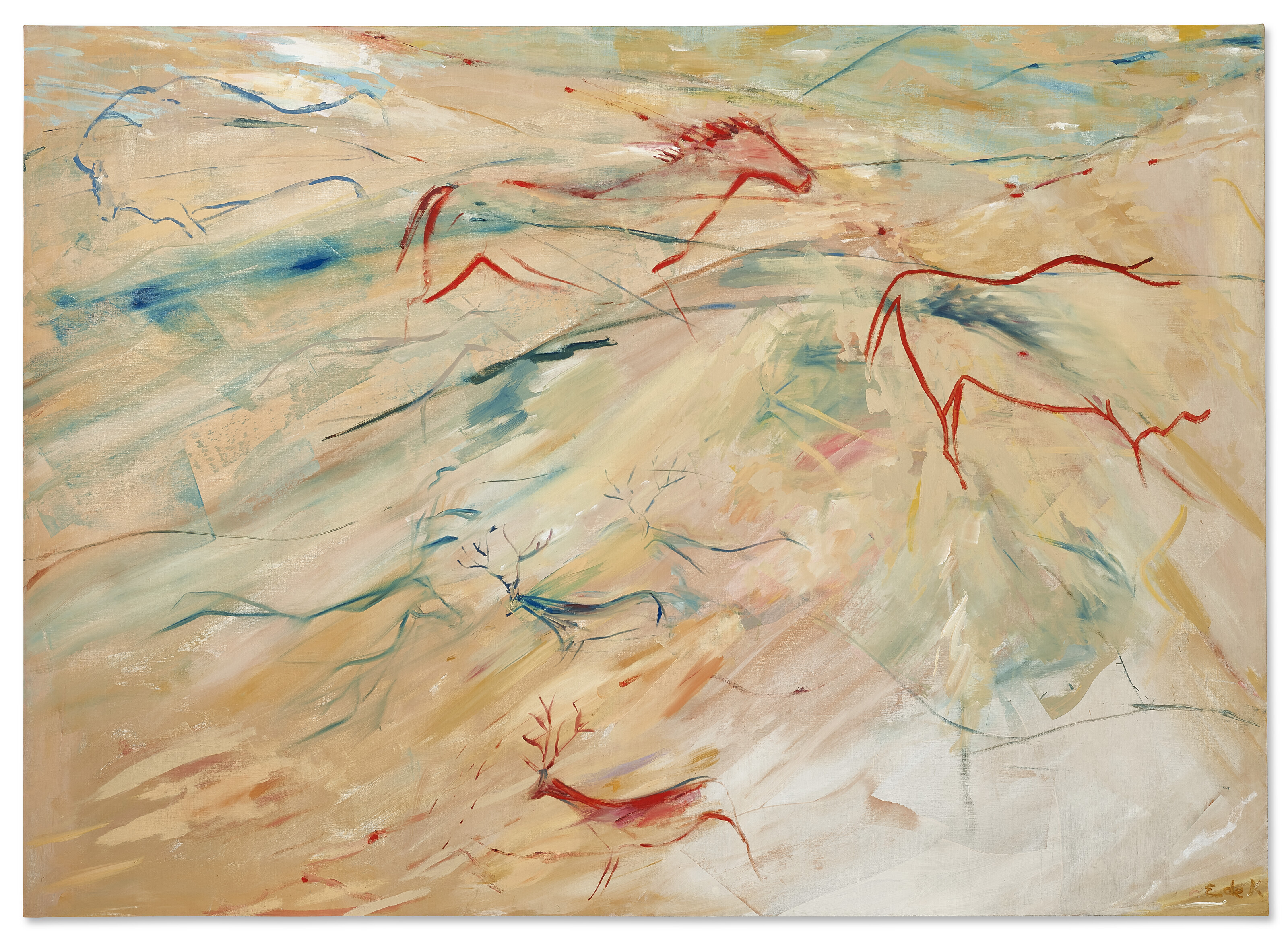Elaine de Kooning — Песчаная стена (пещера №54), изображение 1