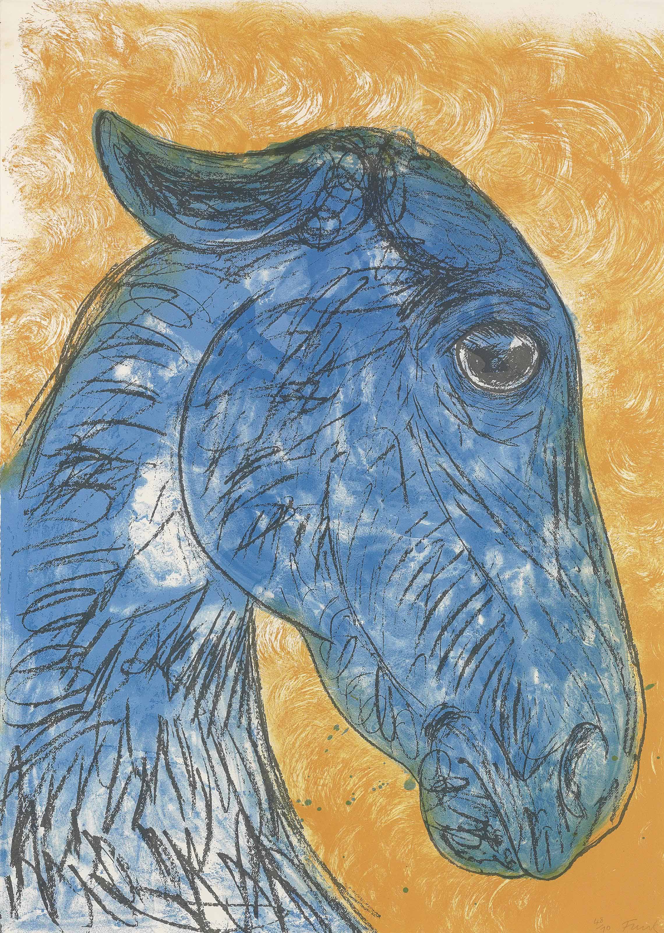 Elisabeth Frink — Синяя лошадиная голова (Мудрец 142)