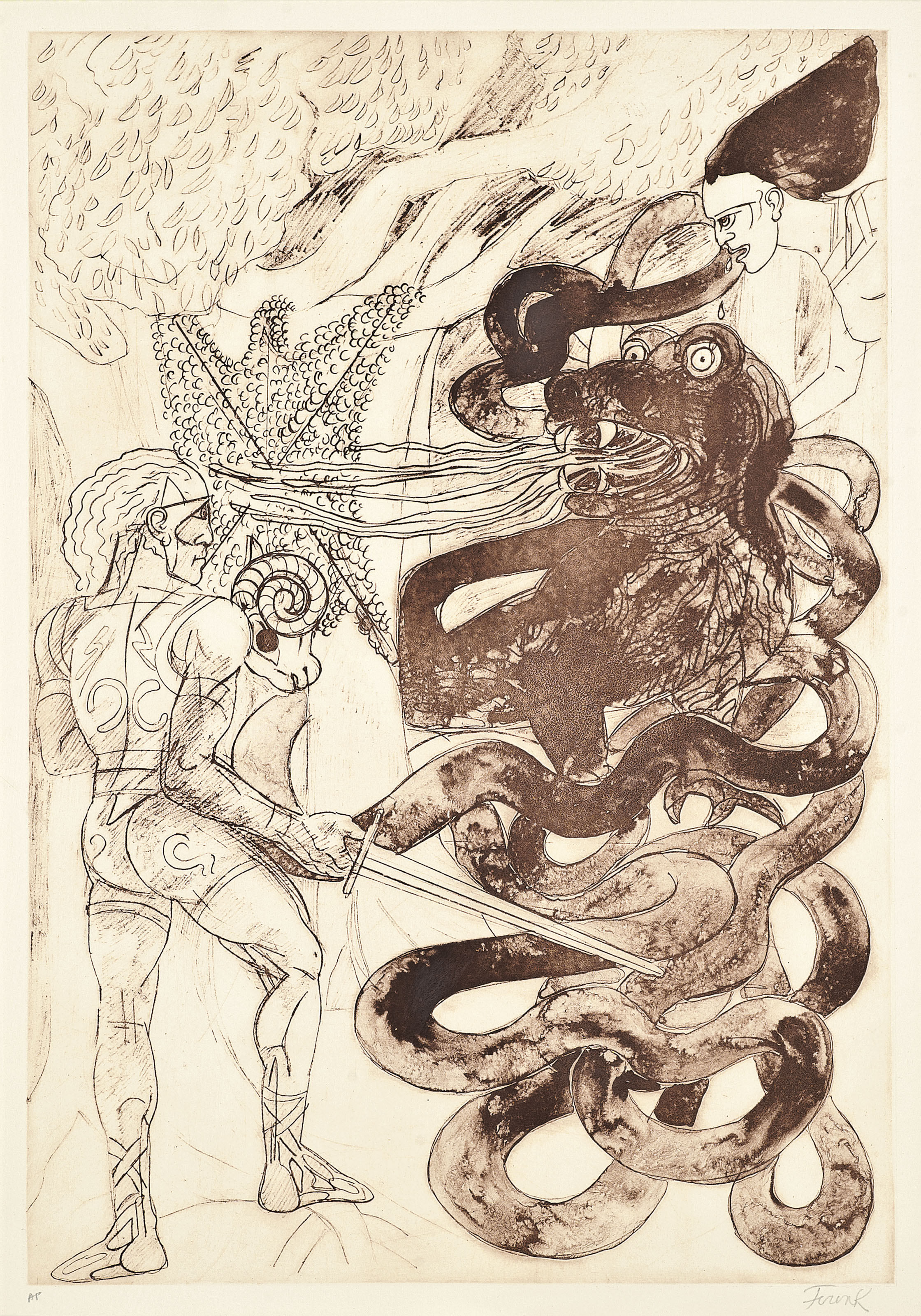 Elisabeth Frink — Дети богов: Пять табличек (Мудрец 146, 148, 150-152), изображение 3