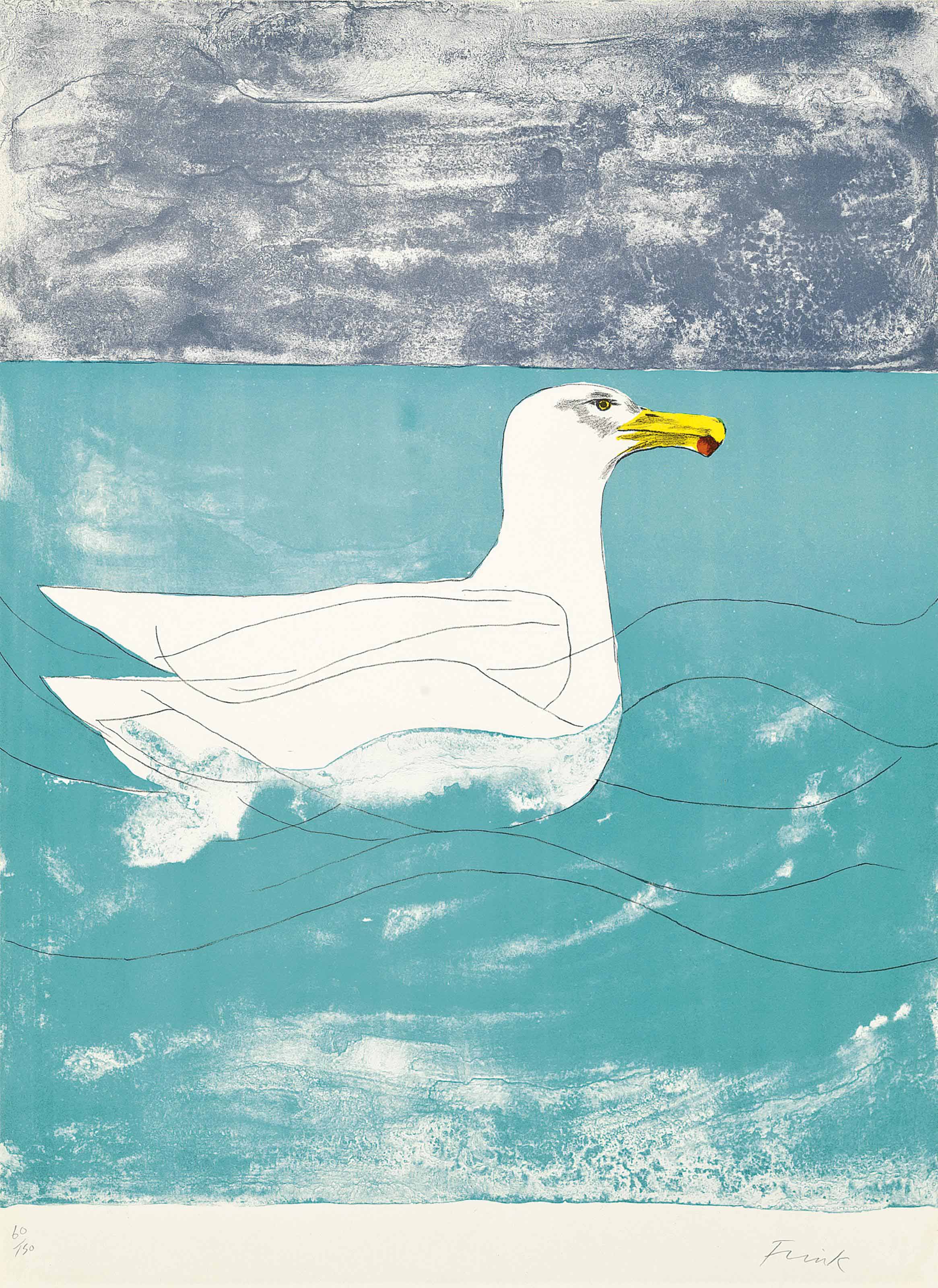 Elisabeth Frink — Серебристая чайка, от: Seabirds (Wiseman 88)