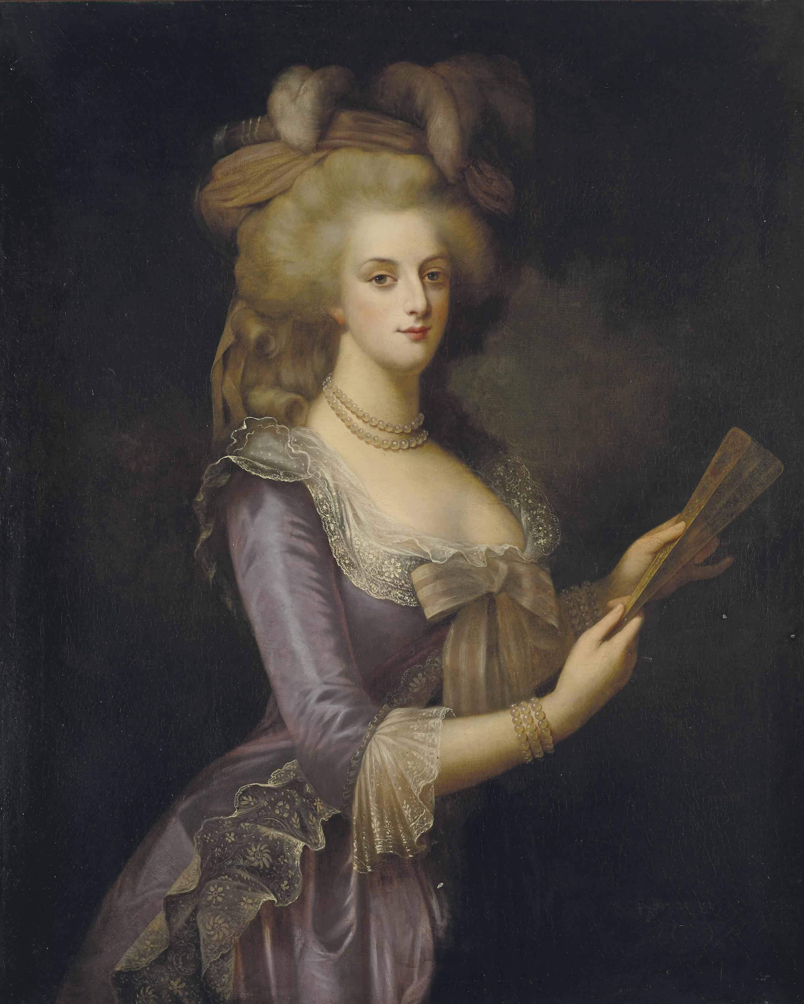 Elisabeth Louise Vigée Le Brun — Портрет королевы Марии-Антуанетты (1755-1793) на лубке