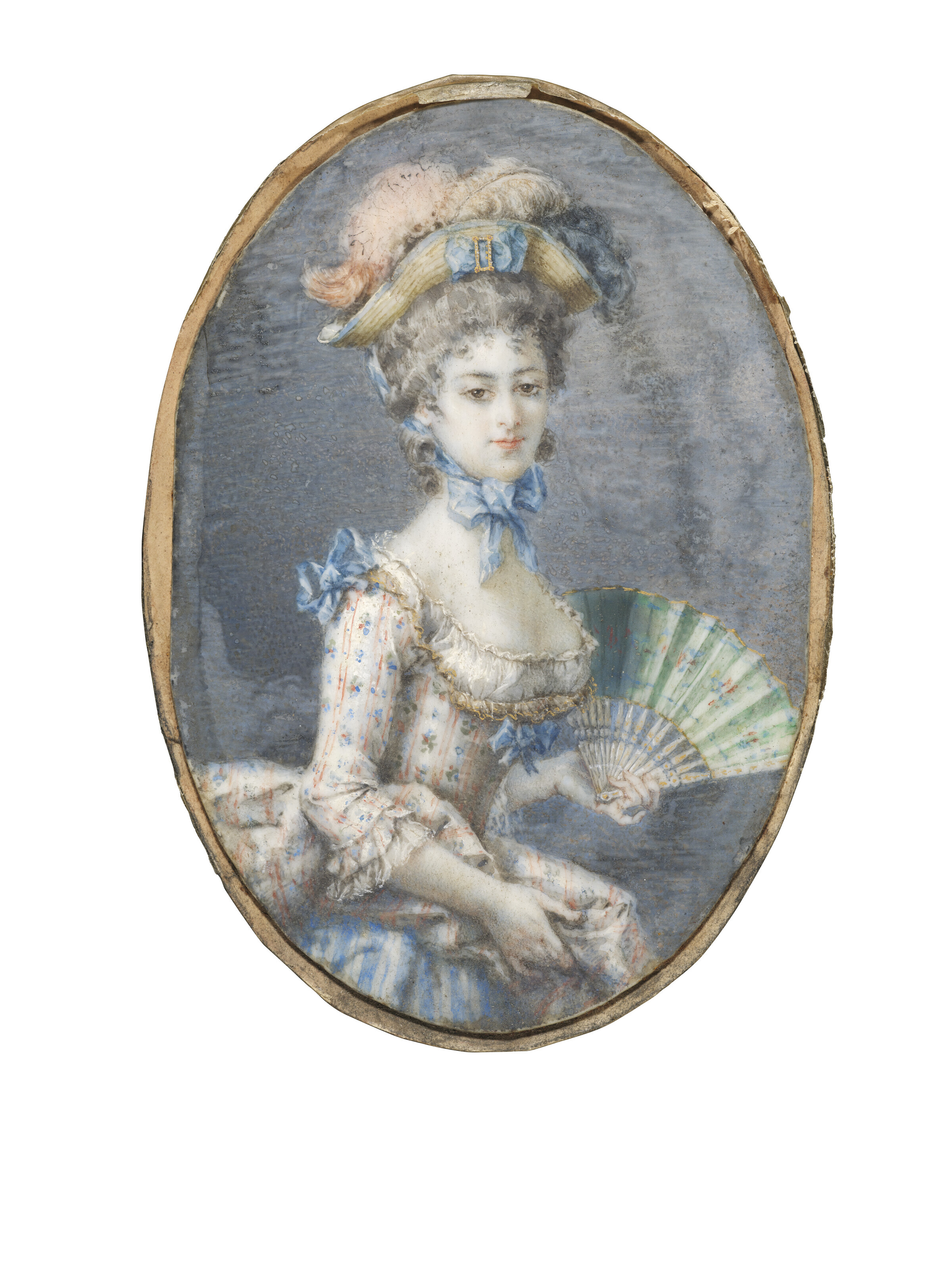 Elisabeth Louise Vigée Le Brun — Ансамбль миниатюр "трое" вместо портрета Марии-Антуанетты в исполнении розы д'Апре Елизаветы-Луизы Виже Ле Брюн, изображение 4