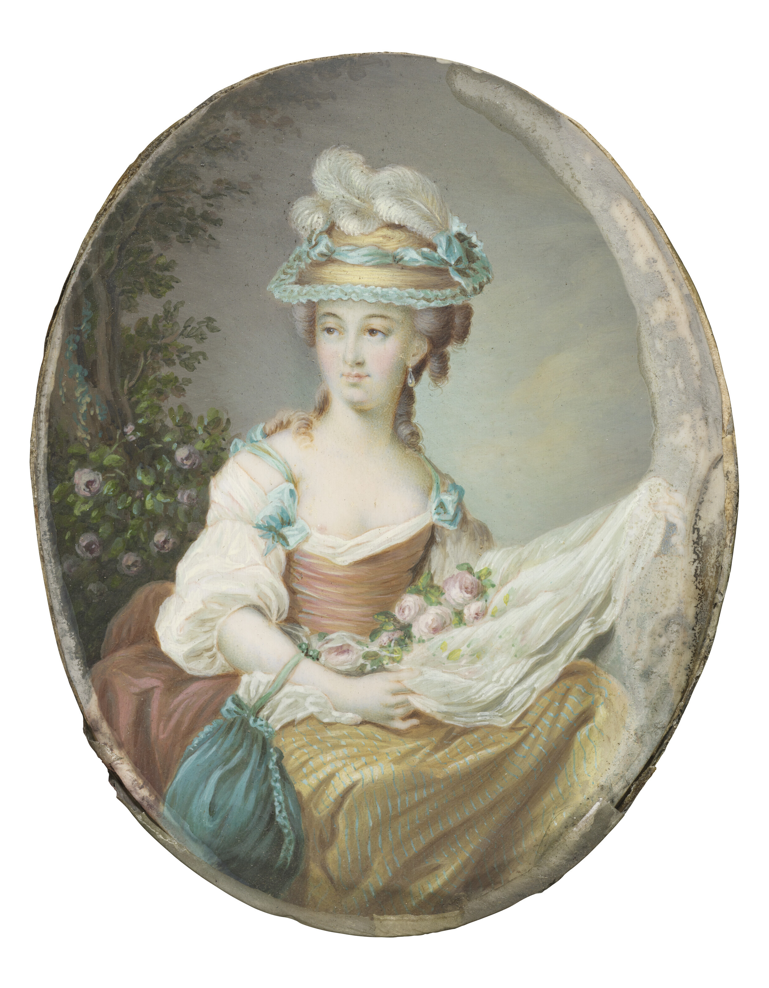 Elisabeth Louise Vigée Le Brun — Ансамбль миниатюр "трое" вместо портрета Марии-Антуанетты в исполнении розы д'Апре Елизаветы-Луизы Виже Ле Брюн, изображение 5