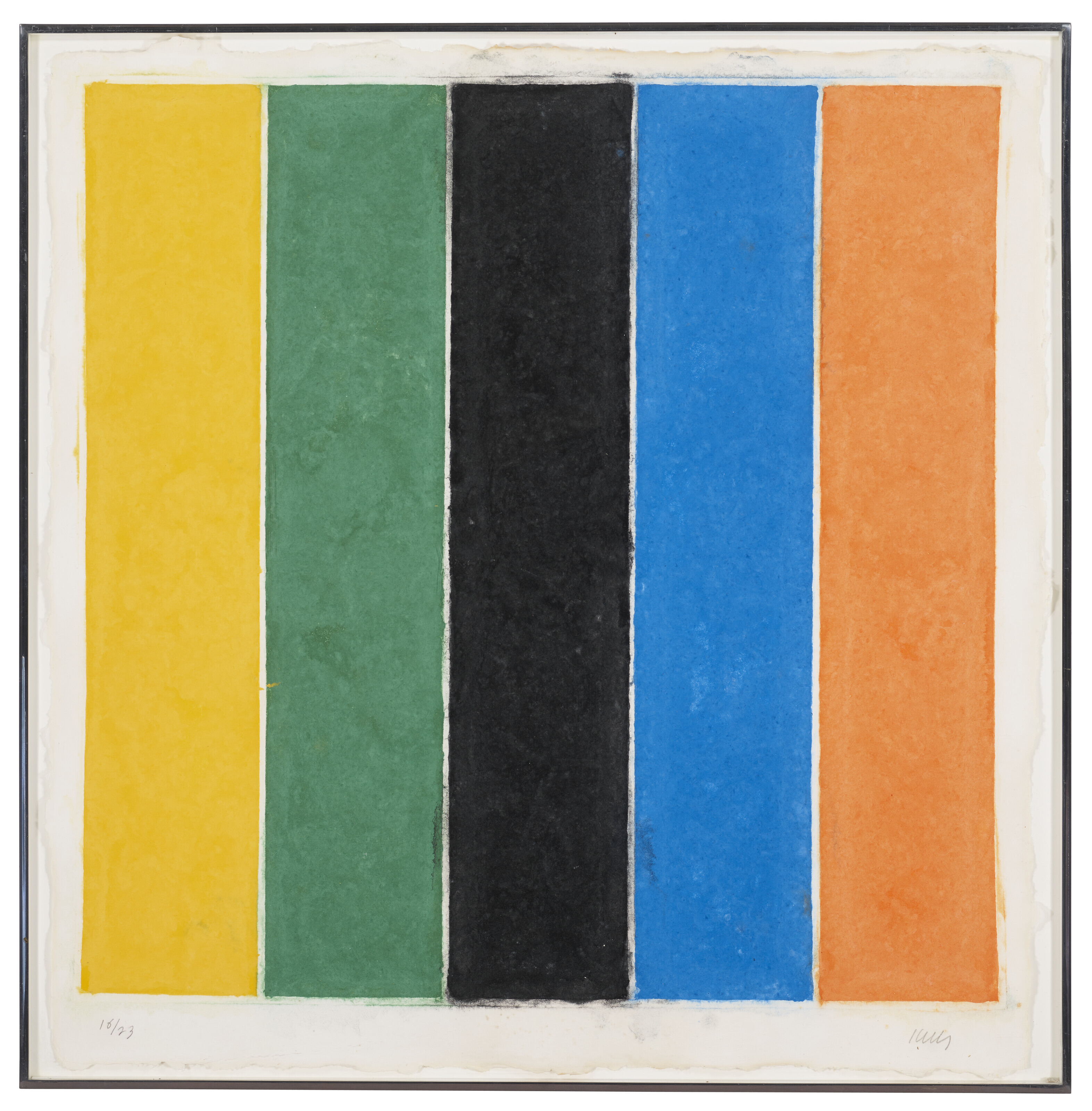 Ellsworth Kelly — Изображение XIII на цветной бумаге (Желтое, зеленое, черное, синее, оранжевое), изображение 2