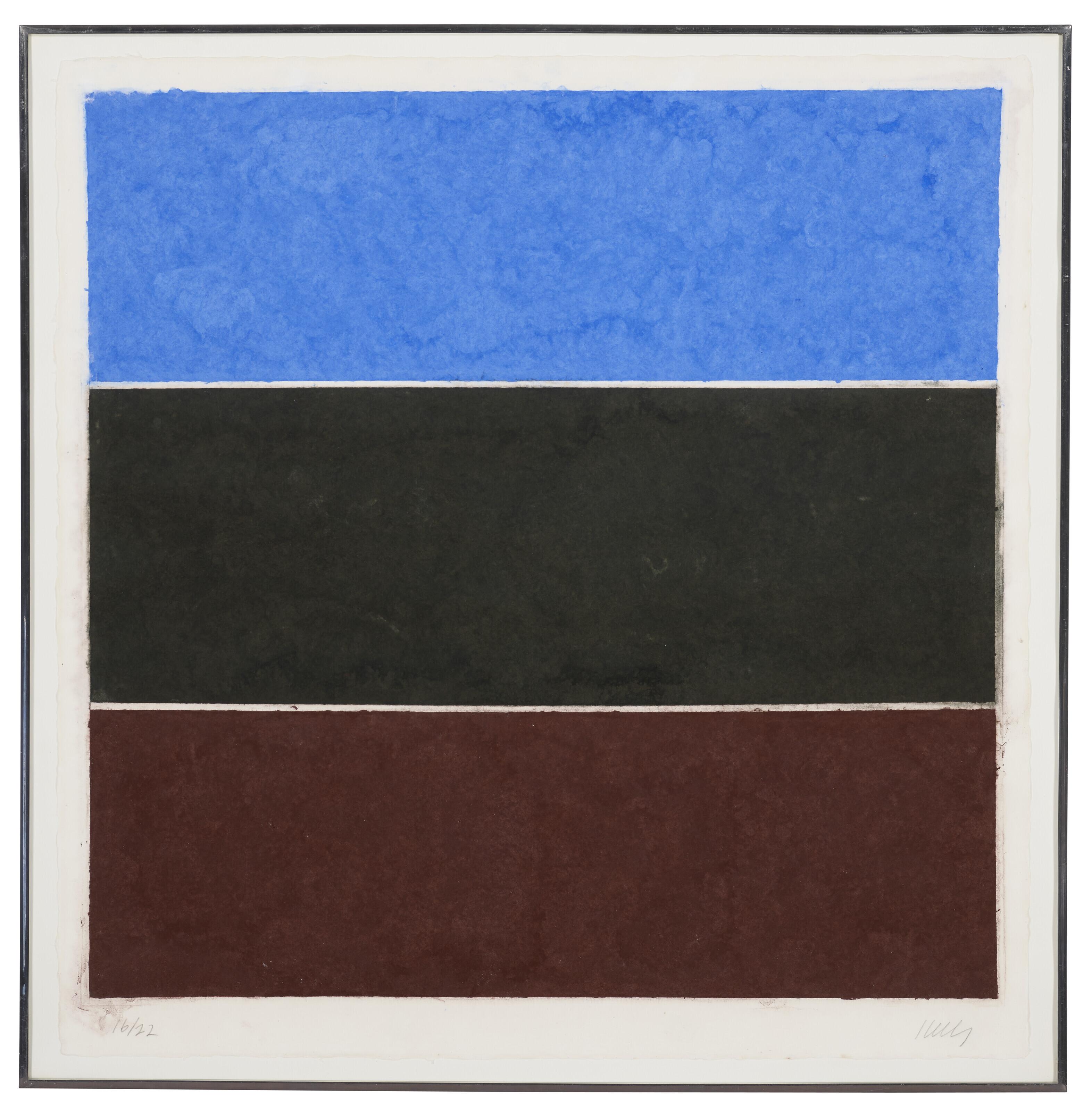 Ellsworth Kelly — Изображение XVII на цветной бумаге (сине-черно-коричневое), изображение 2