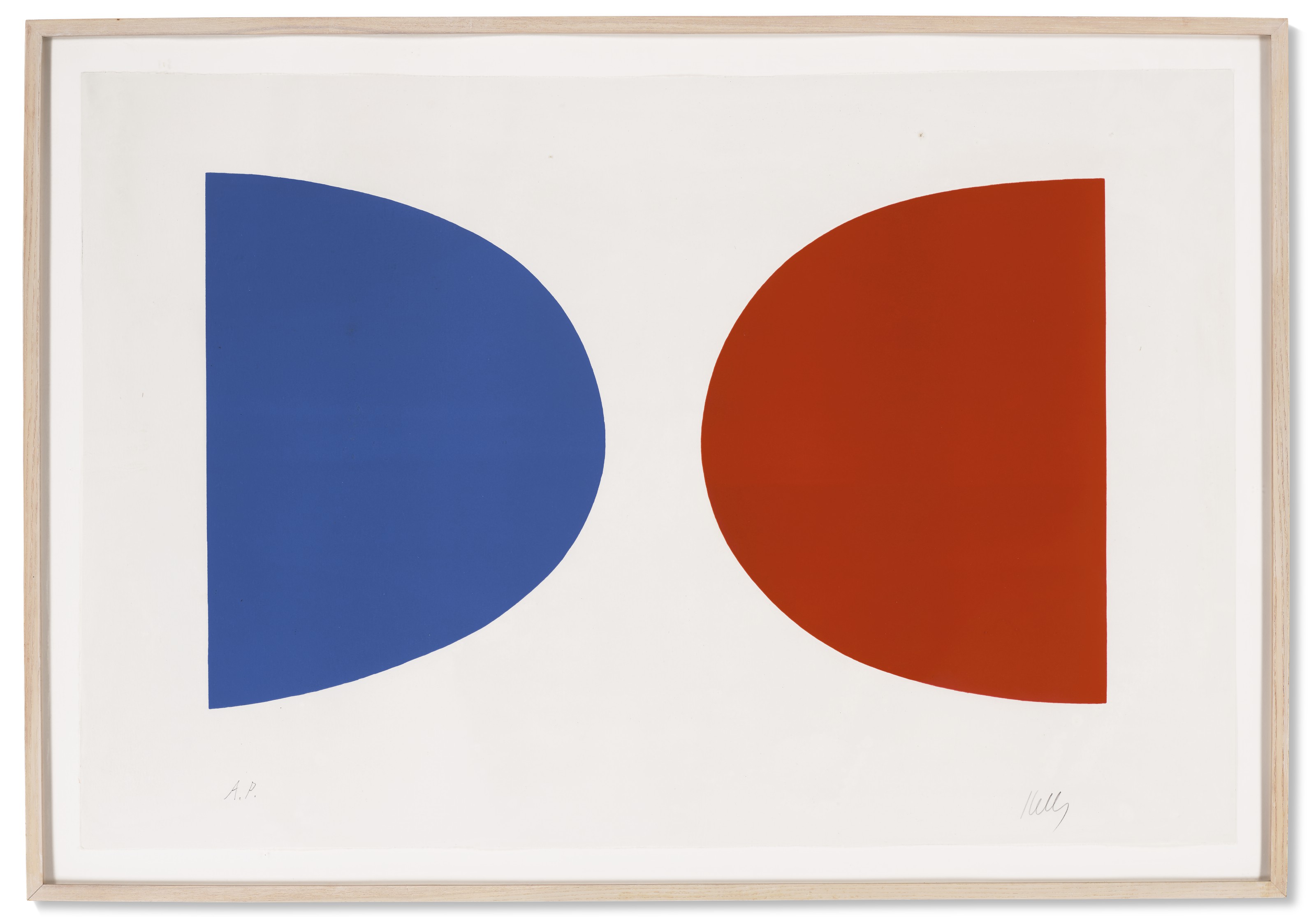Ellsworth Kelly — Синий и оранжевый (Bleu et orange) из набора из двадцати семи цветных литографий, изображение 2