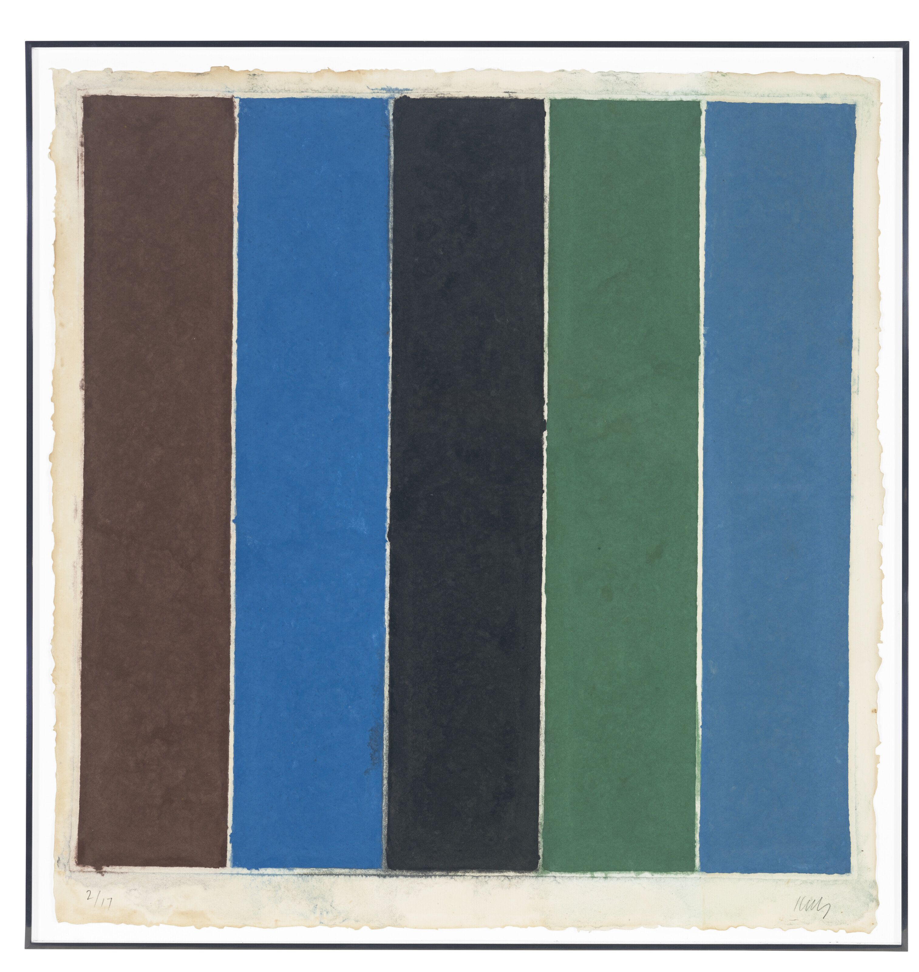 Ellsworth Kelly — Изображение XIX на цветной бумаге (Коричневое, синее, черное, Зеленое, фиолетовое), изображение 2