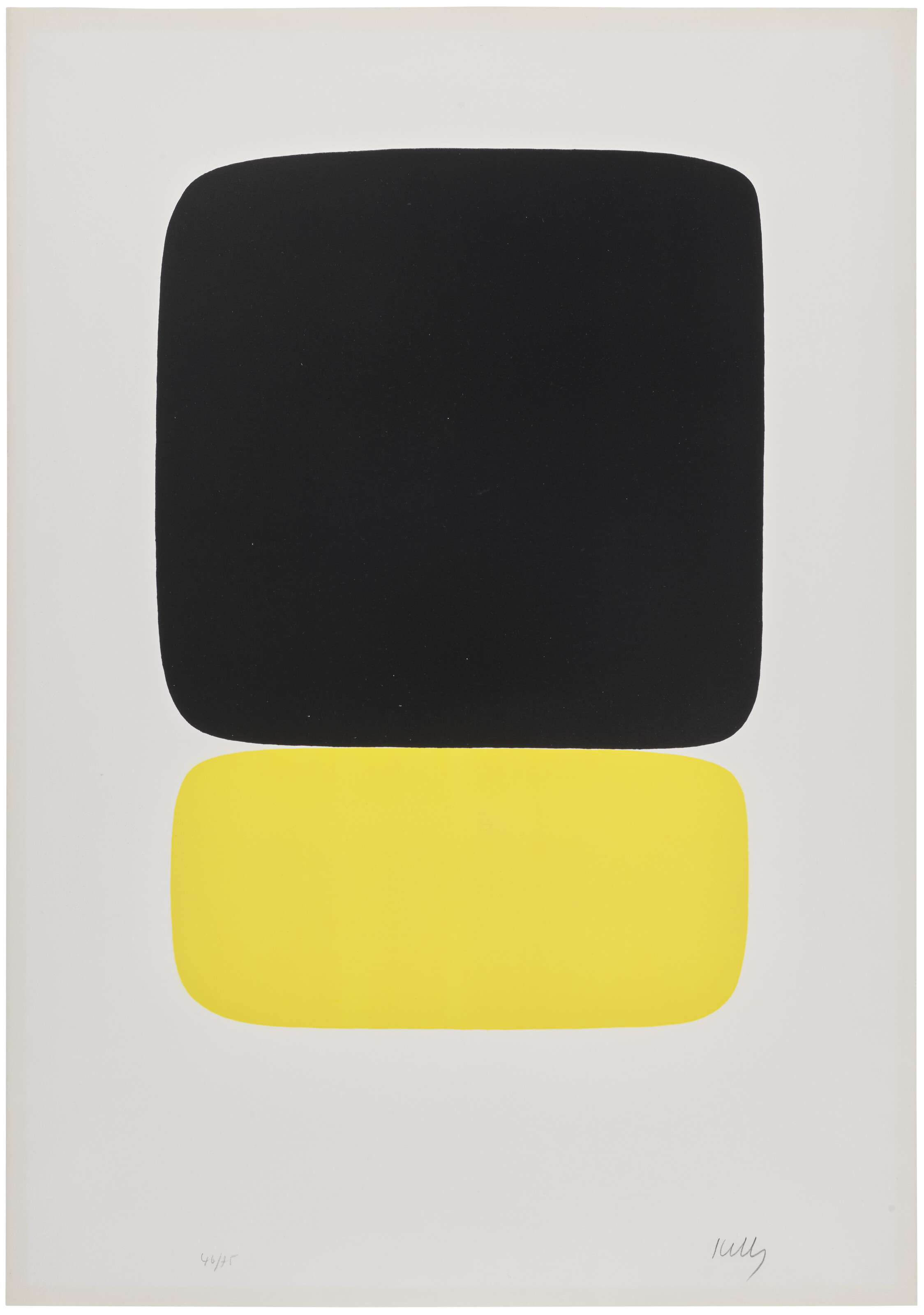Ellsworth Kelly — Черное поверх желтого