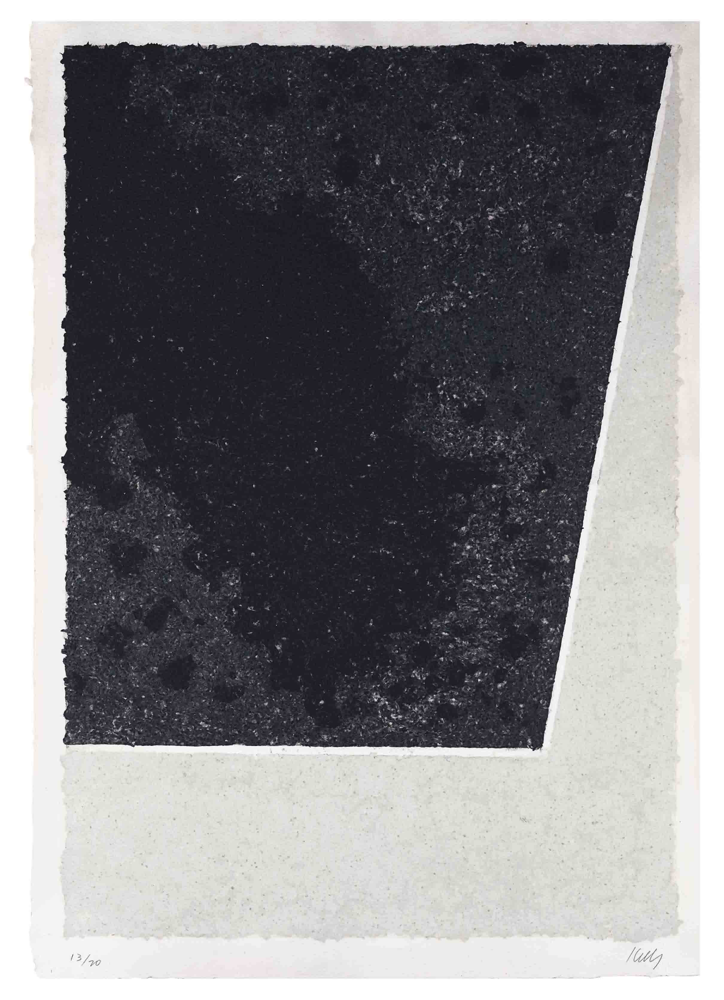 Ellsworth Kelly — Цветная бумага Image X (синяя с серым) (A. 150)