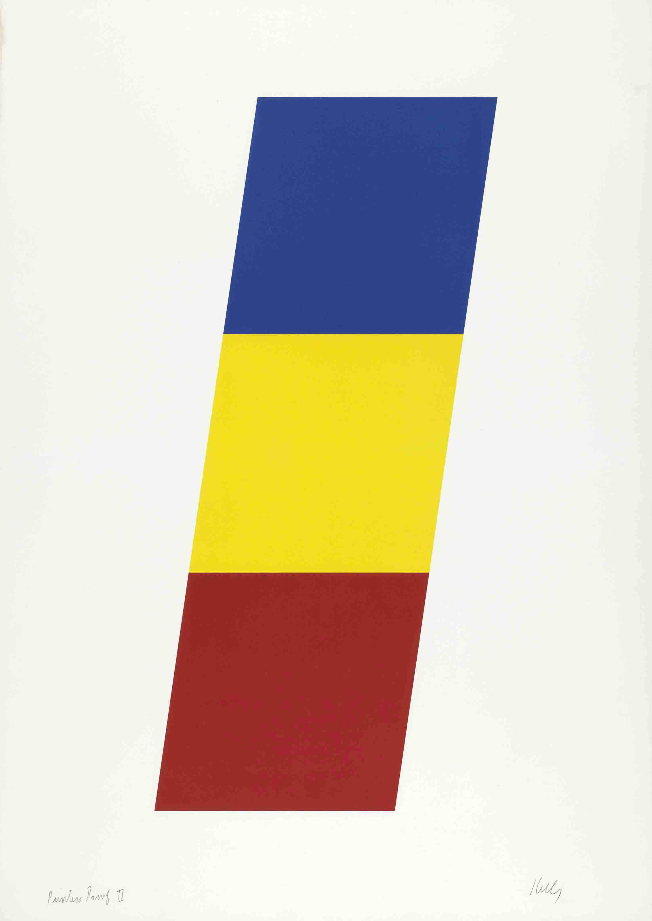 Ellsworth Kelly — Синий/желтый/красный, из серии из десяти литографий (Axsom 61)