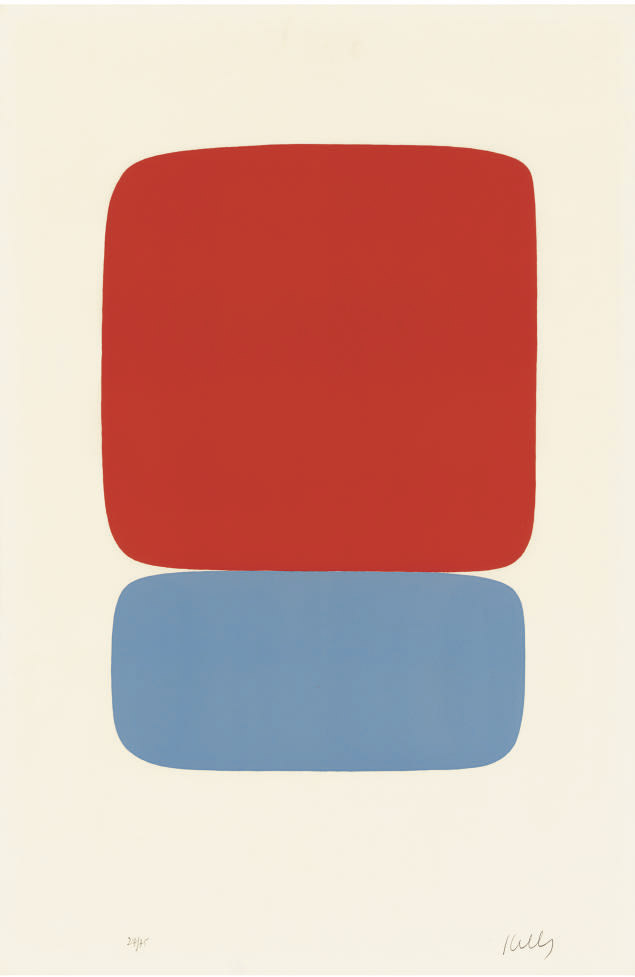 Ellsworth Kelly — Красно-оранжевый поверх синего (A. 20)