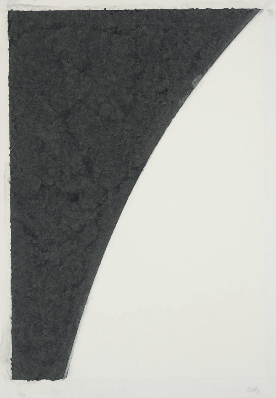 Ellsworth Kelly — Изображение I на цветной бумаге (белая кривая с черным I), из изображений на цветной бумаге (A. 141)