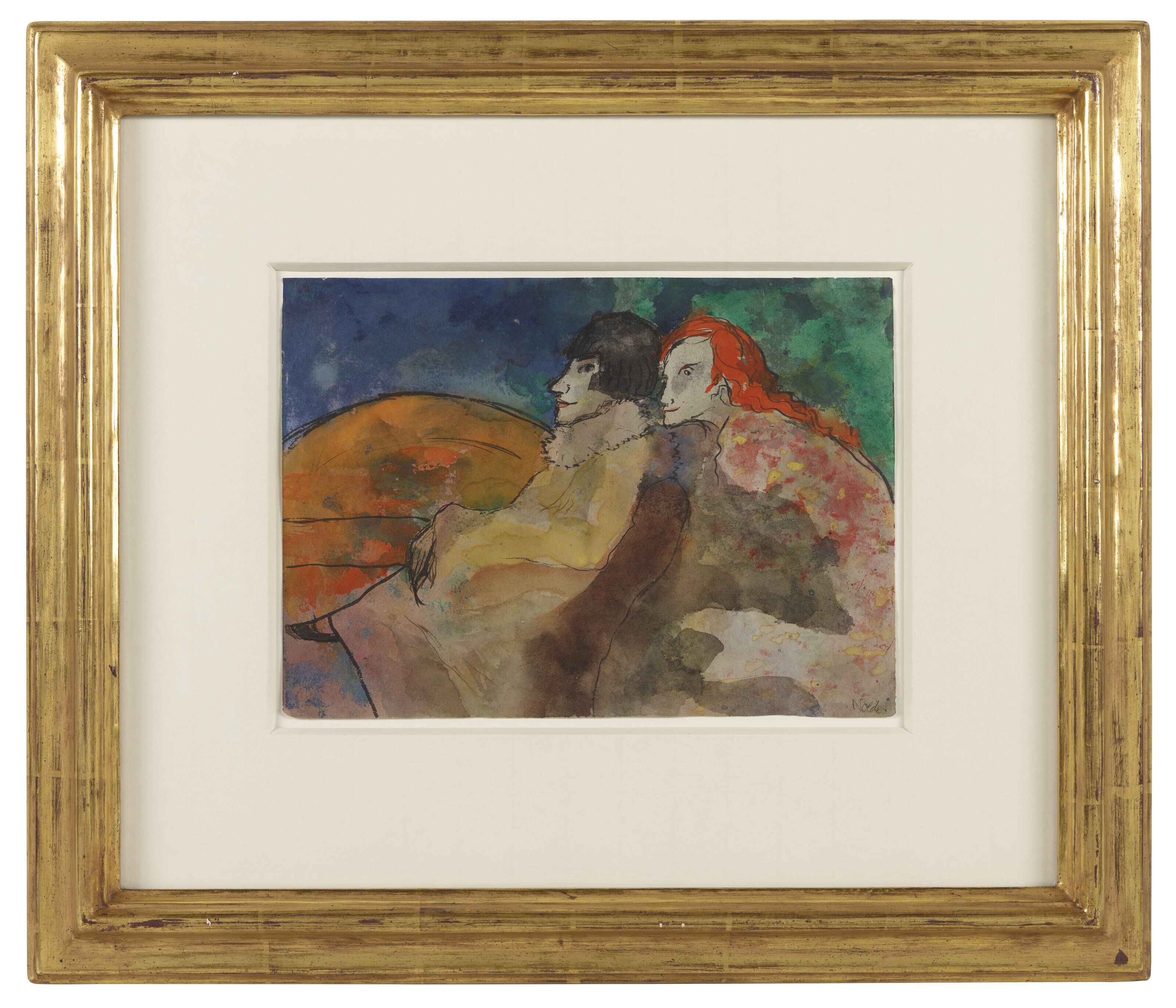 Emil Nolde — Фигура, которую можно увидеть среди девушек (Фантазия), изображение 2