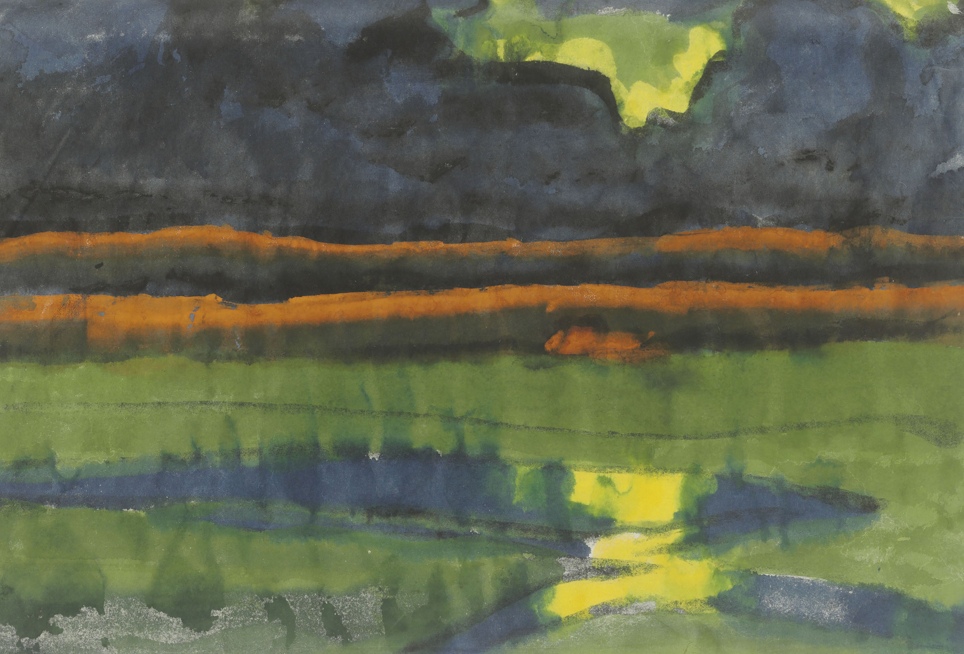 Emil Nolde — Маршландшафт для волькеншпигелей (спереди и сзади), изображение 2