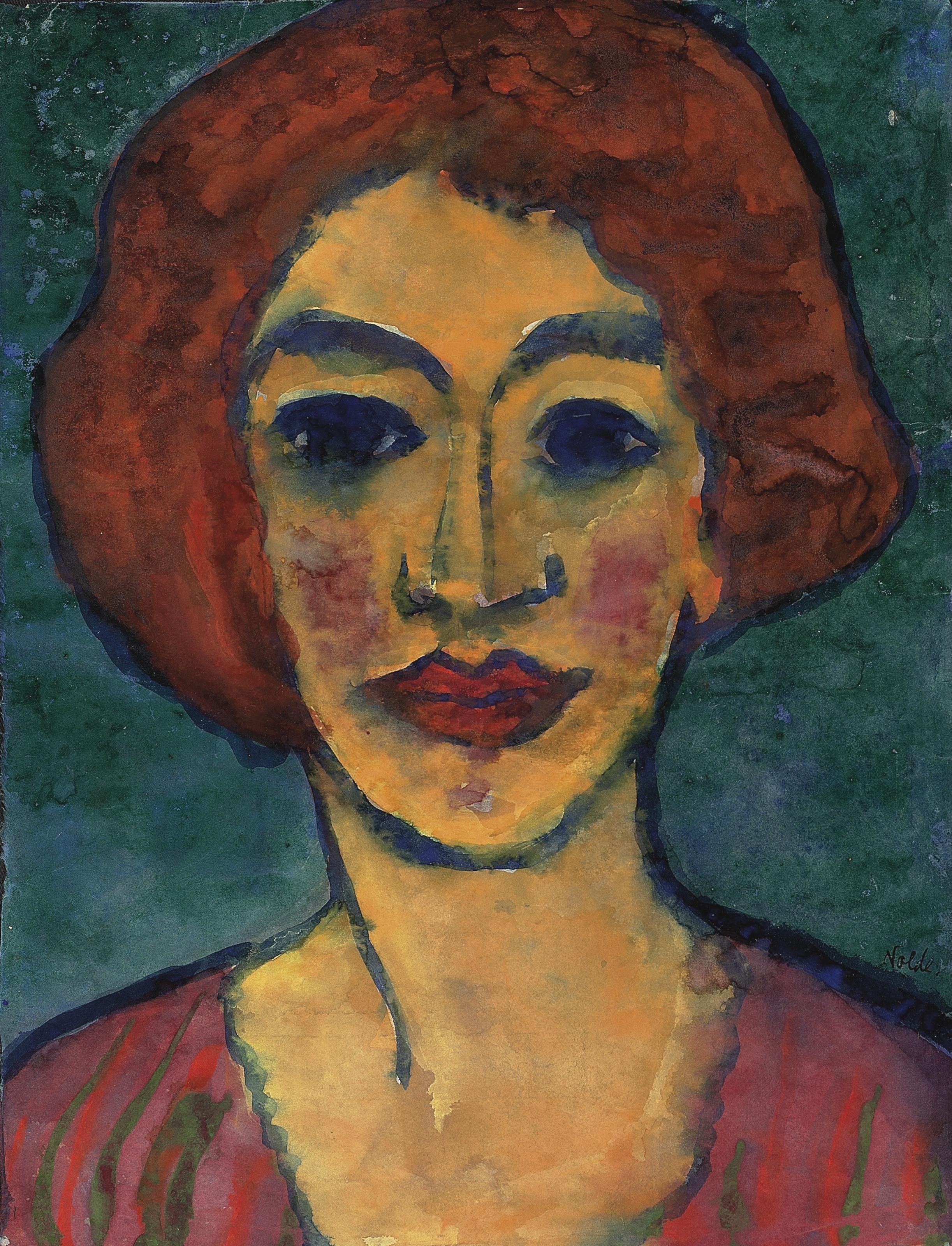 Emil Nolde — Фрауэнкопф (ротбраунс Хаар)