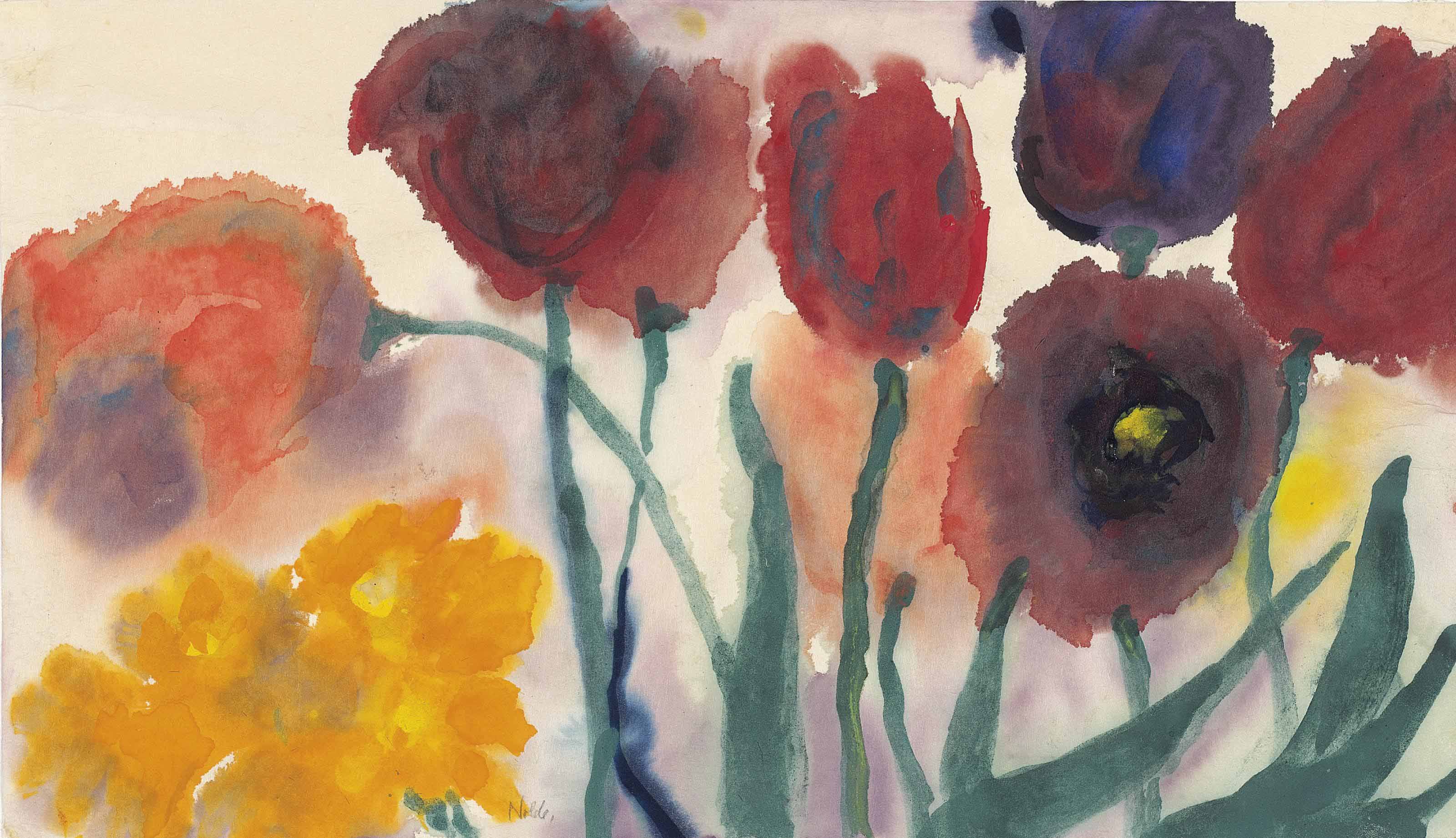 Emil Nolde — Блюмен-Акварель для тюльпанов и нарциссов
