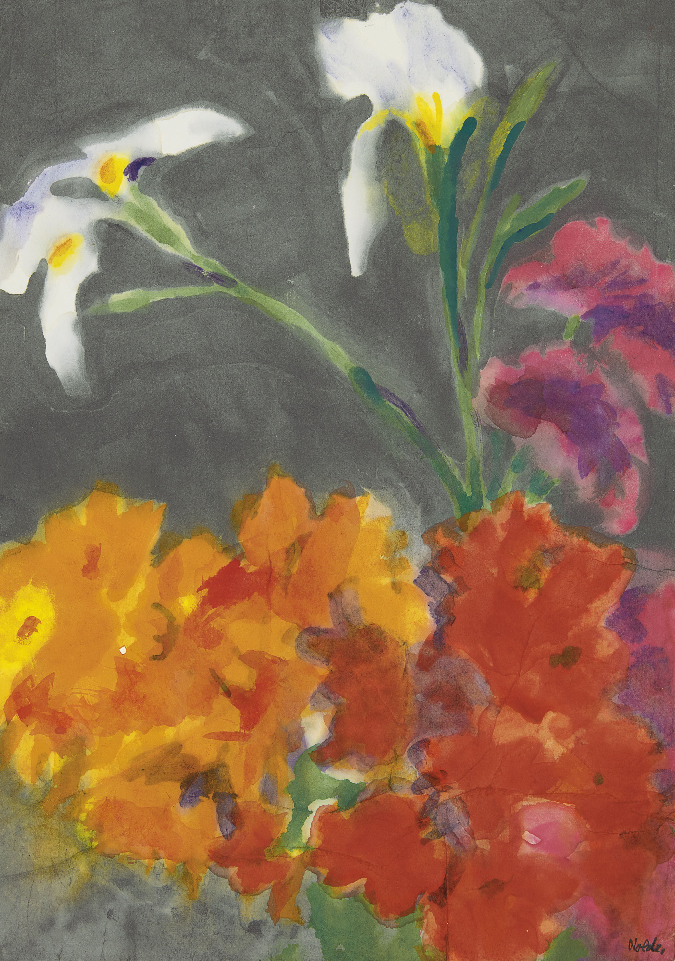 Emil Nolde — Ирис и темно-синий свет