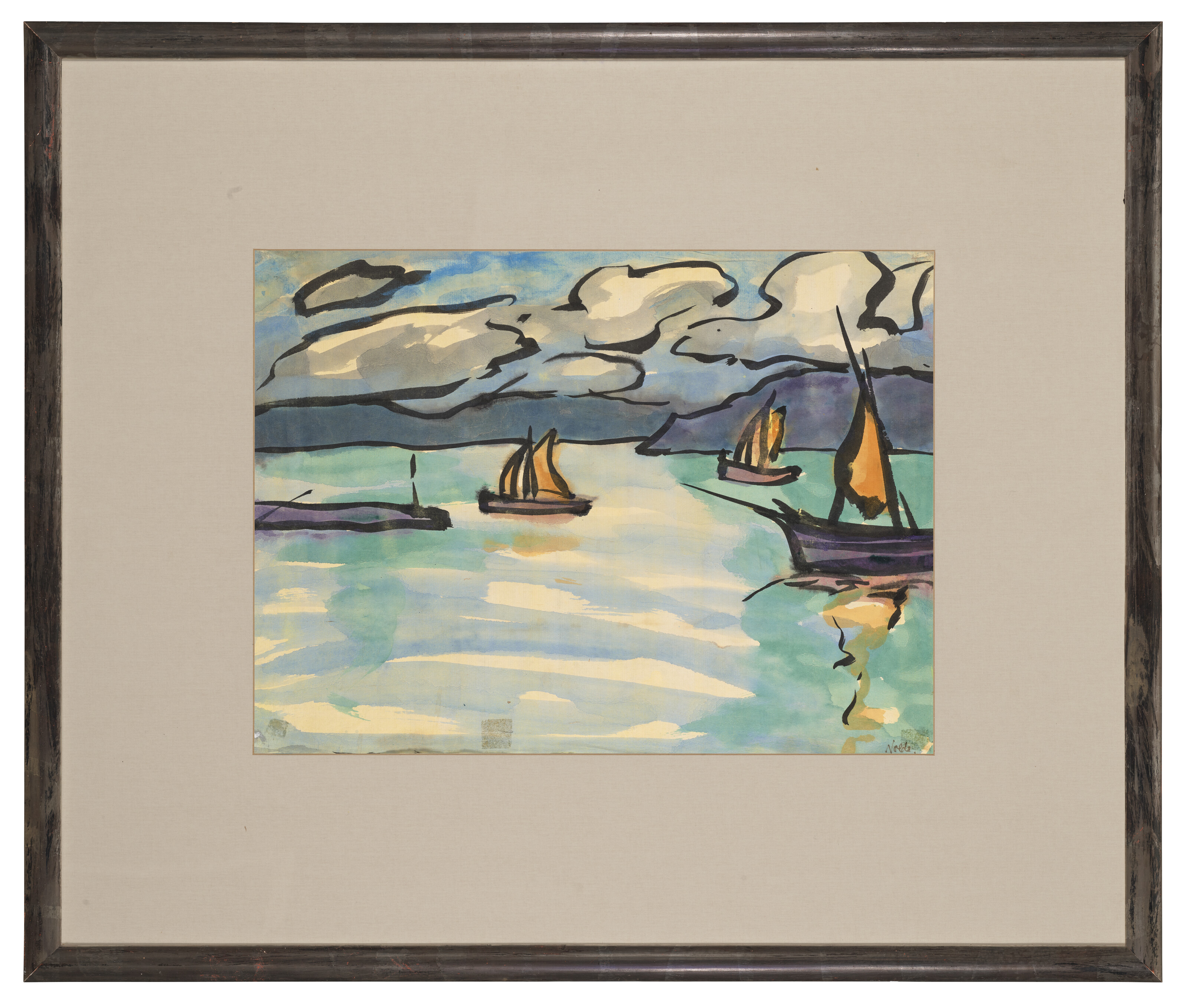 Emil Nolde — Сегельшиффе-им-фьорд, изображение 4