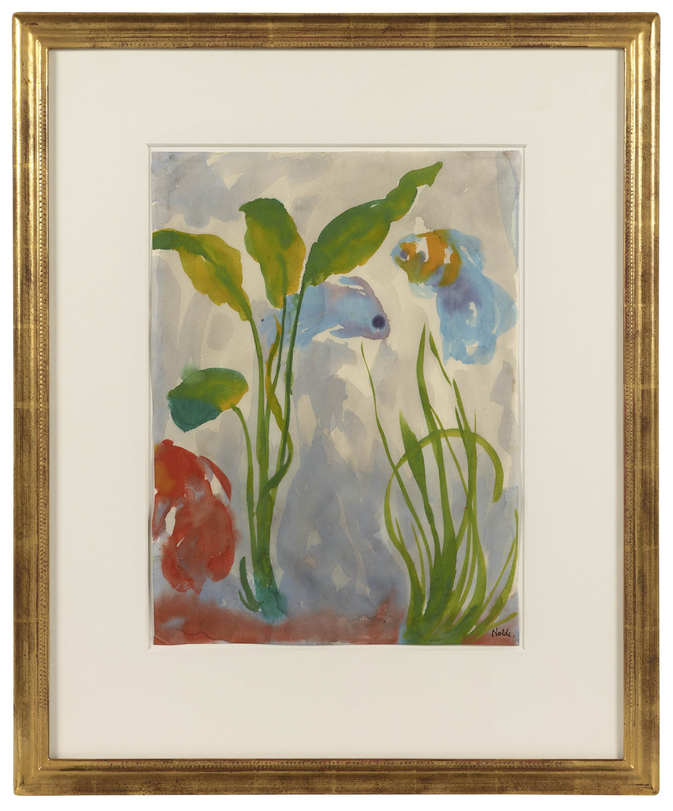 Emil Nolde — Чистая и механическая рыба и грюн не Блаттпфланцен, изображение 2