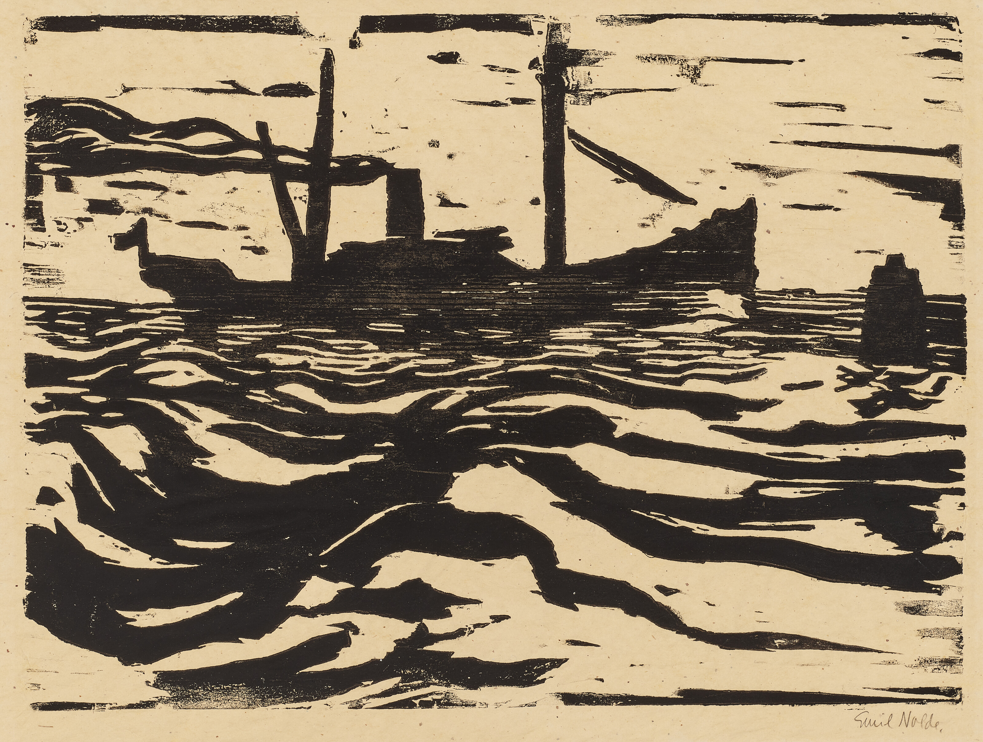 Emil Nolde — Фишдампфер (рыболовецкий пароход), изображение 1