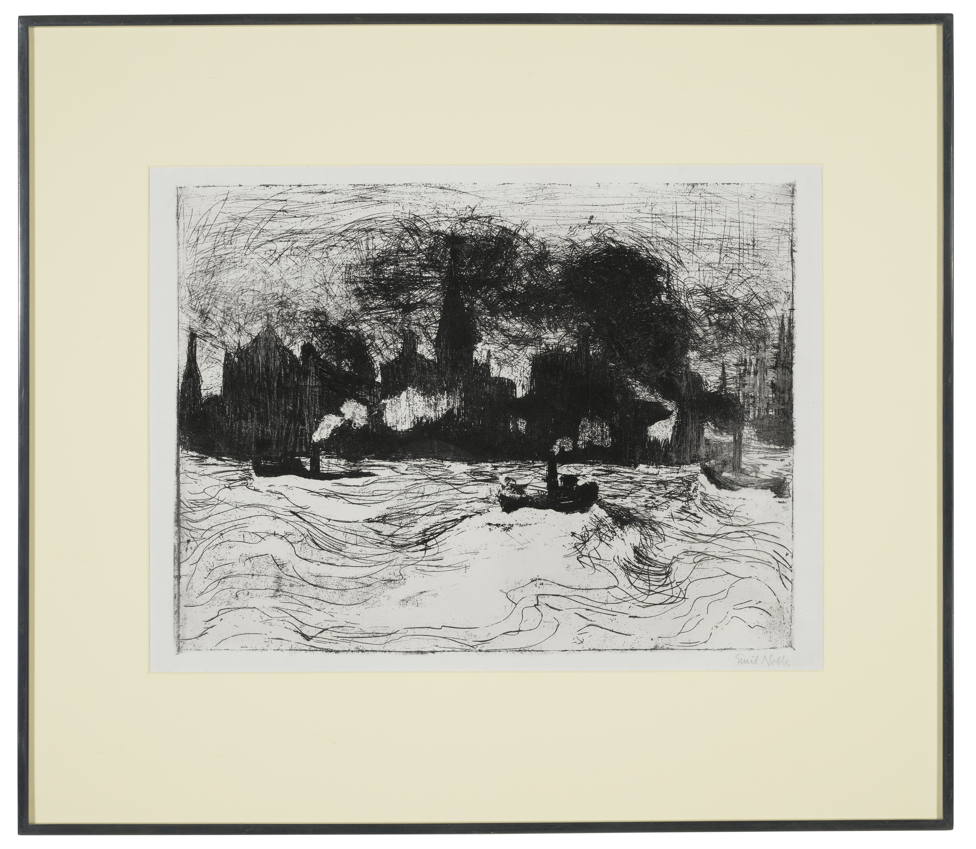 Emil Nolde — Гамбург, Бинненхафен (Гамбург, Внутренний порт), изображение 2