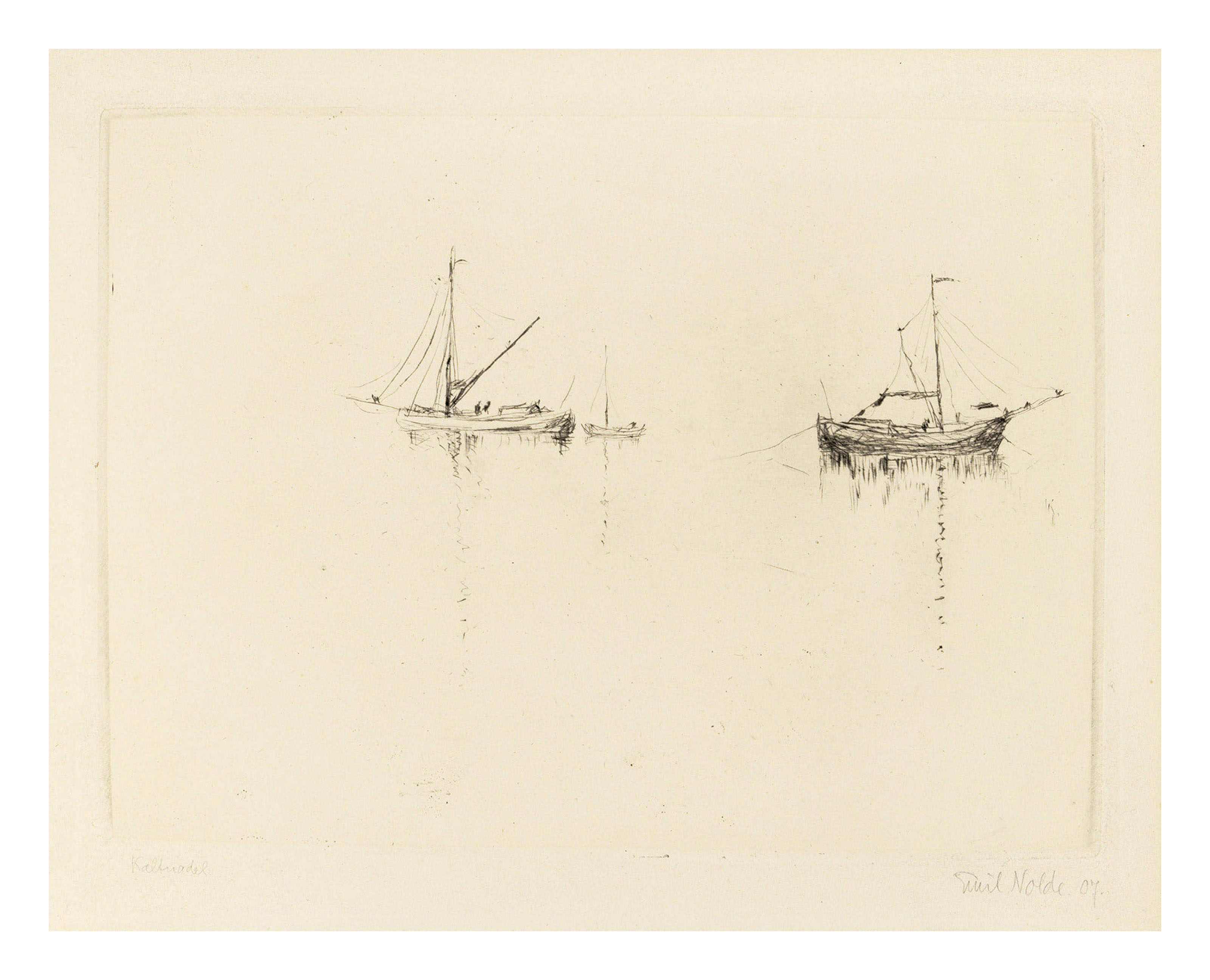 Emil Nolde — Шифф в стиле ветров (Ruhende Schiffe)