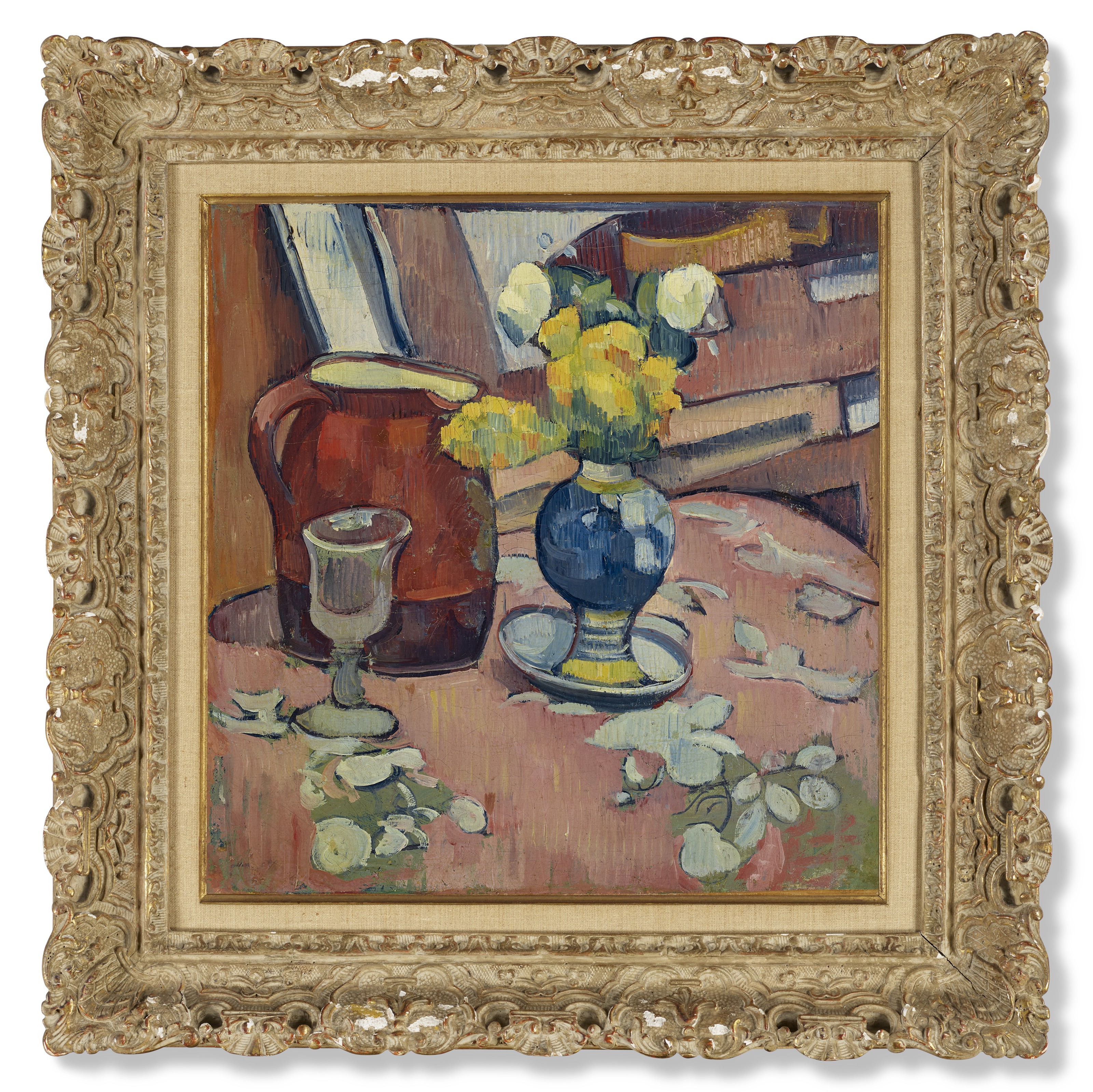 Émile Bernard — Мертвая природа (ваза с цветами, пиче и вода), изображение 2