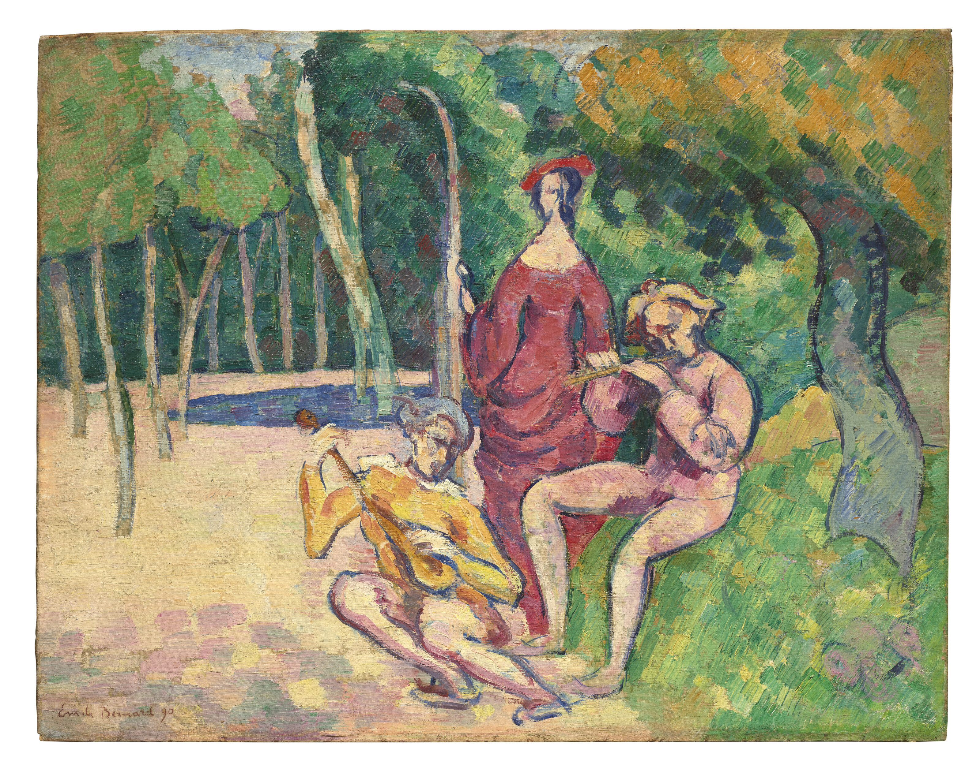 Émile Bernard — Концерт "Чемпион или празднество чемпионов" ( реко ); Этюды о персонажах ( оборотная сторона ), изображение 2