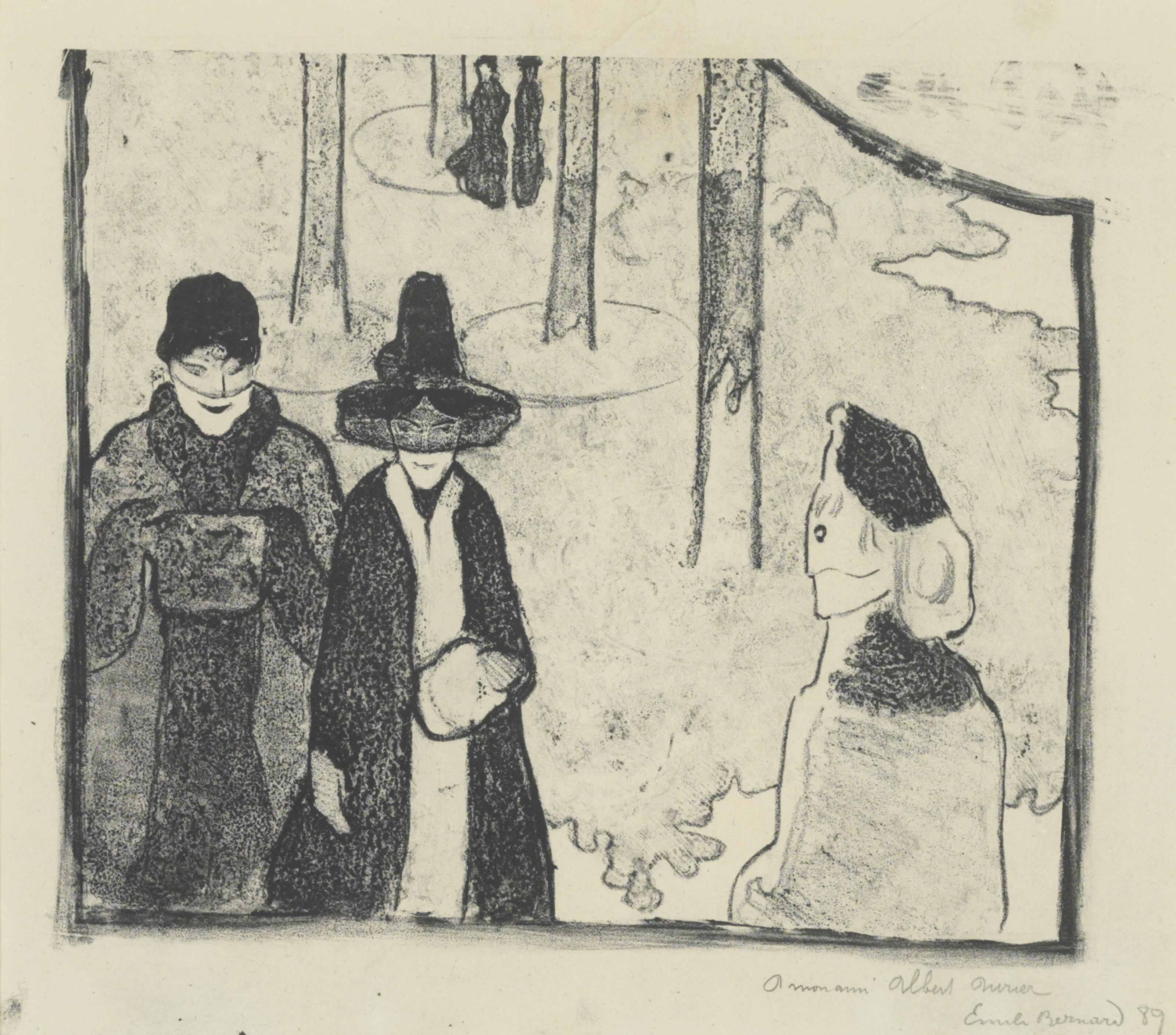 Émile Bernard — Набережная семи женщин в Париже