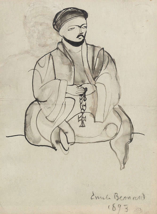 Émile Bernard — Коптский священник (слева направо ); и портрет коптского священника ( справа налево )