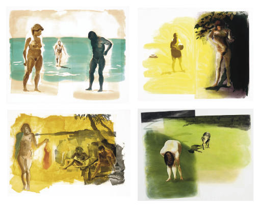 Eric Fischl — (Собака, Пляж, Скаты и Внутренняя камера)