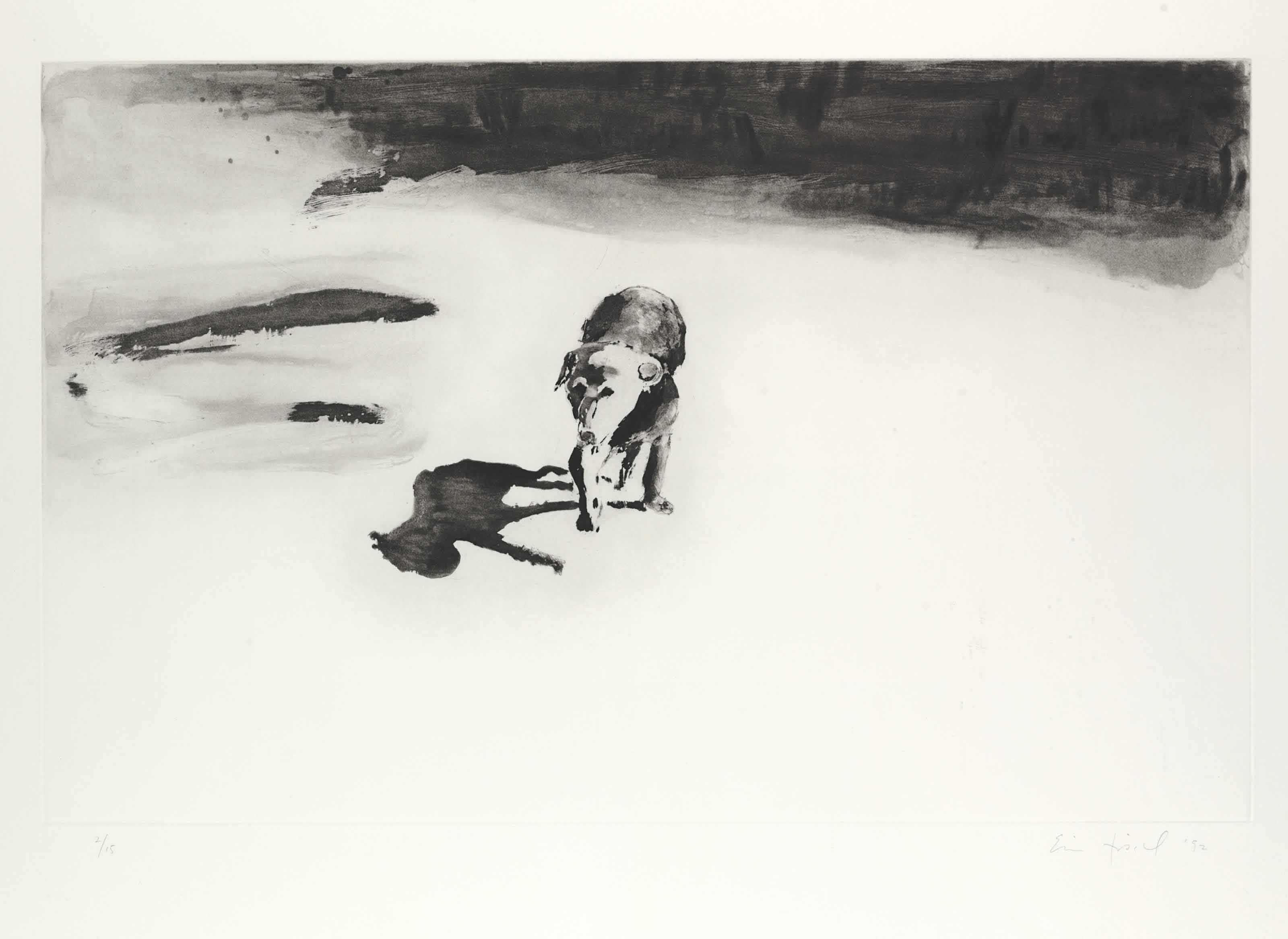 Eric Fischl — Собака и пляж