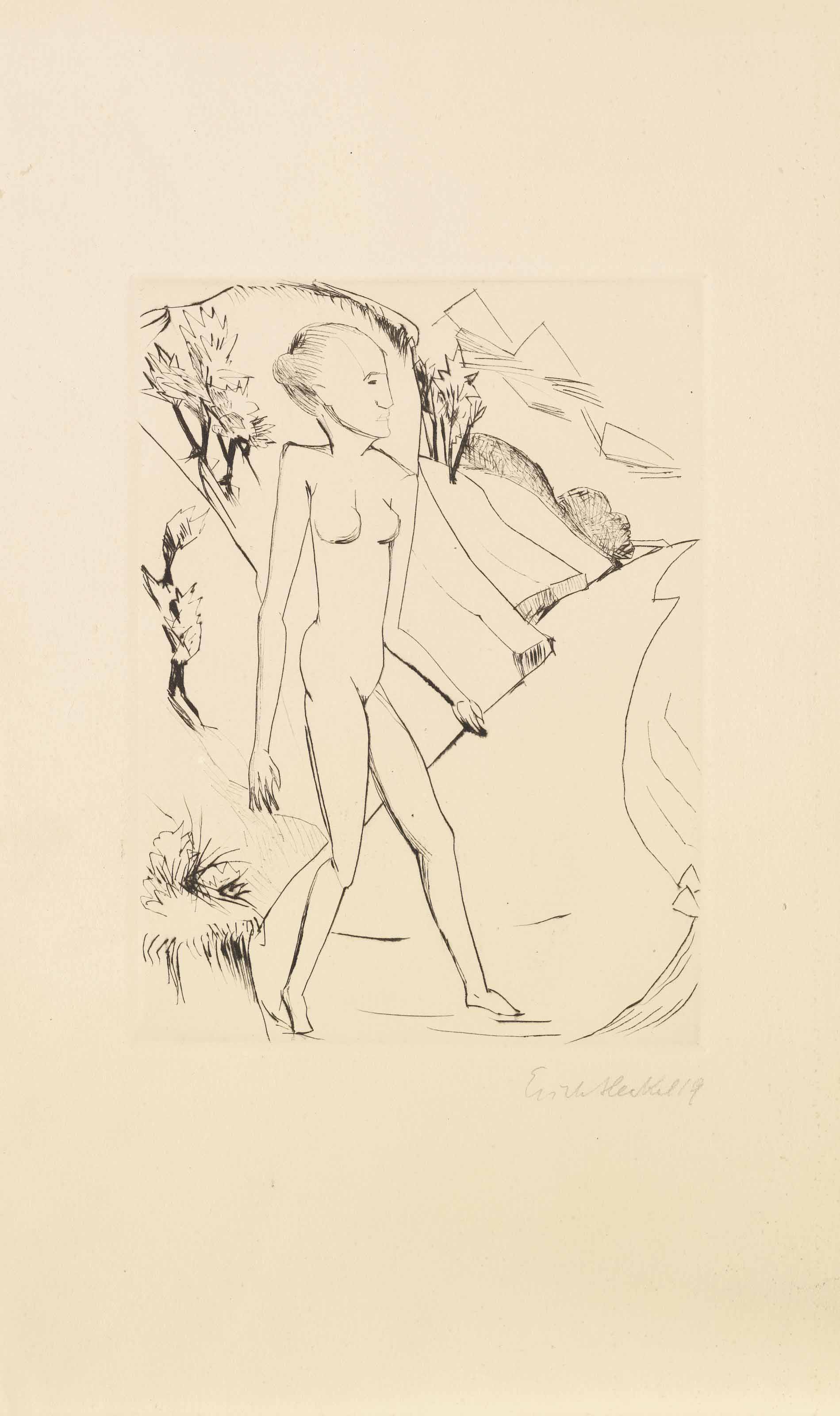 Erich Heckel — Стены дома на берегу (Дубэ, КН. 141/I)