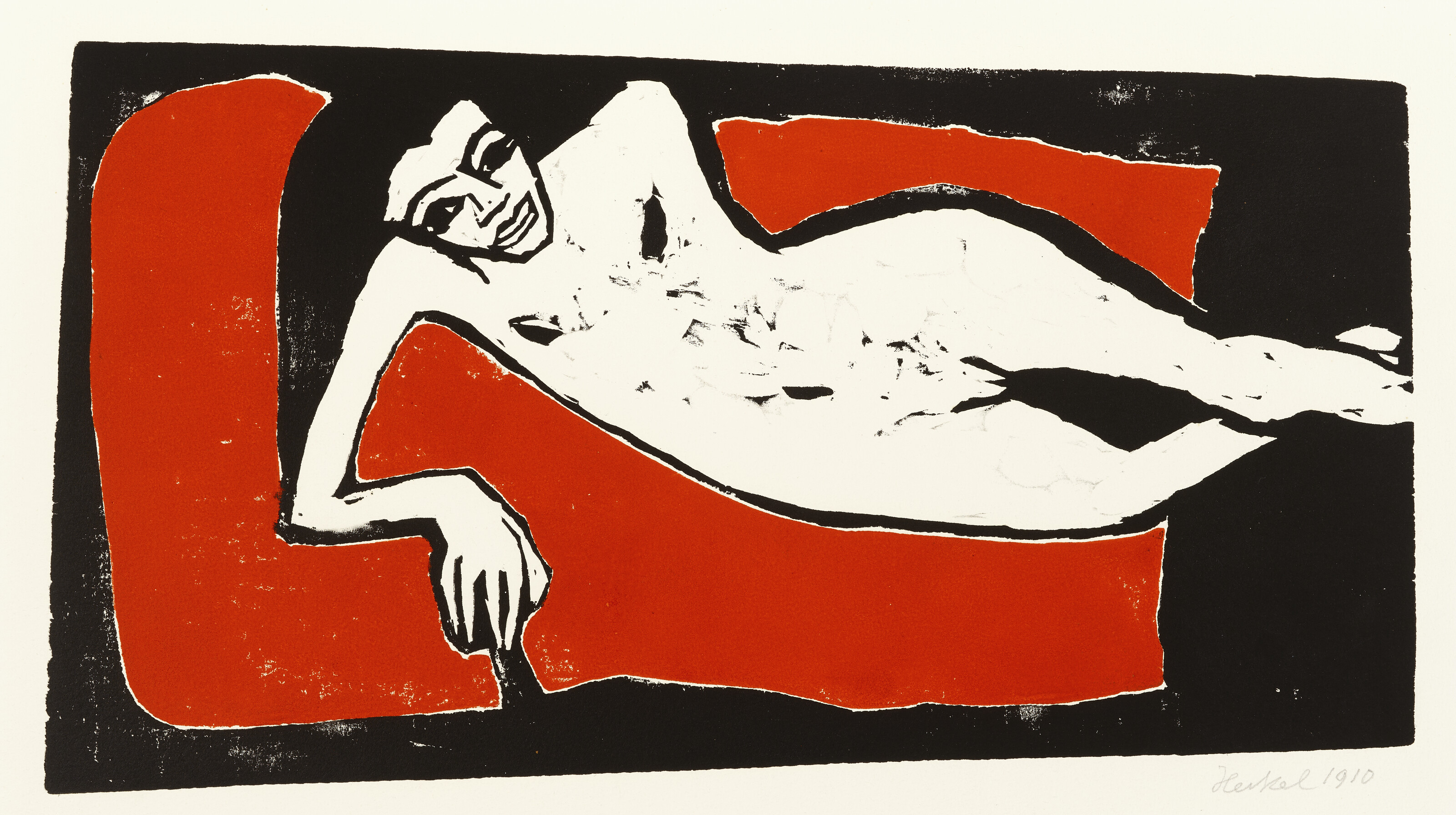 Erich Heckel — Франци лежащая (Fränzi лежащая)
