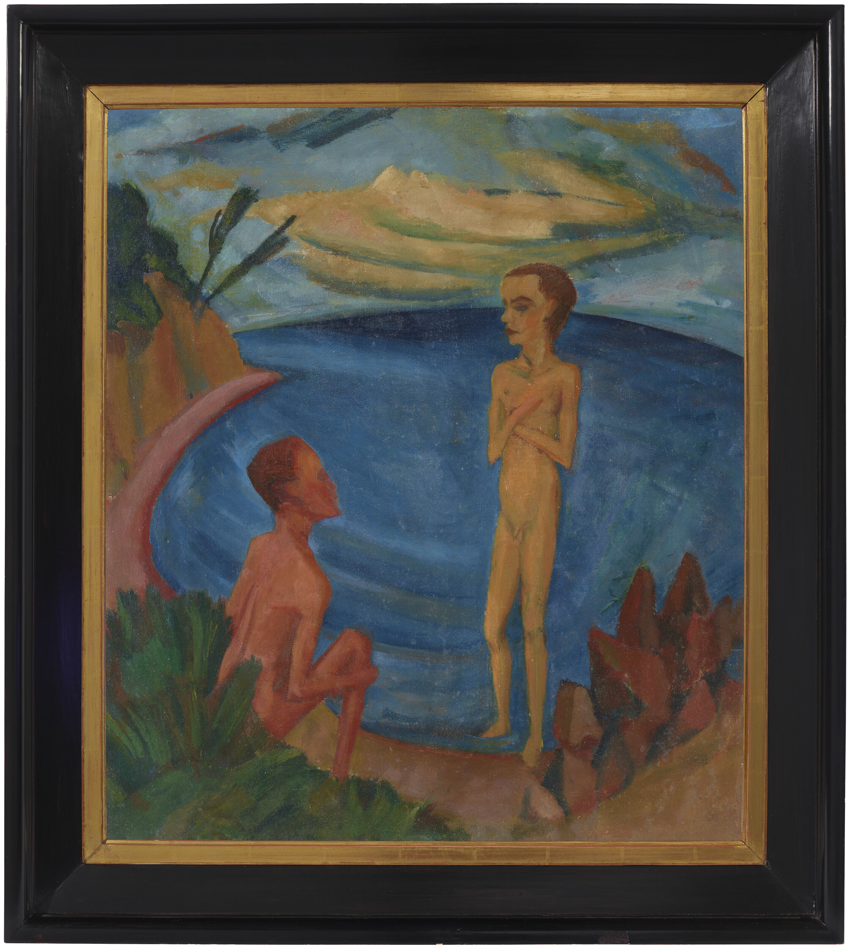 Erich Heckel — Кнабен на берегу (Zwei Knaben am Meer), изображение 2