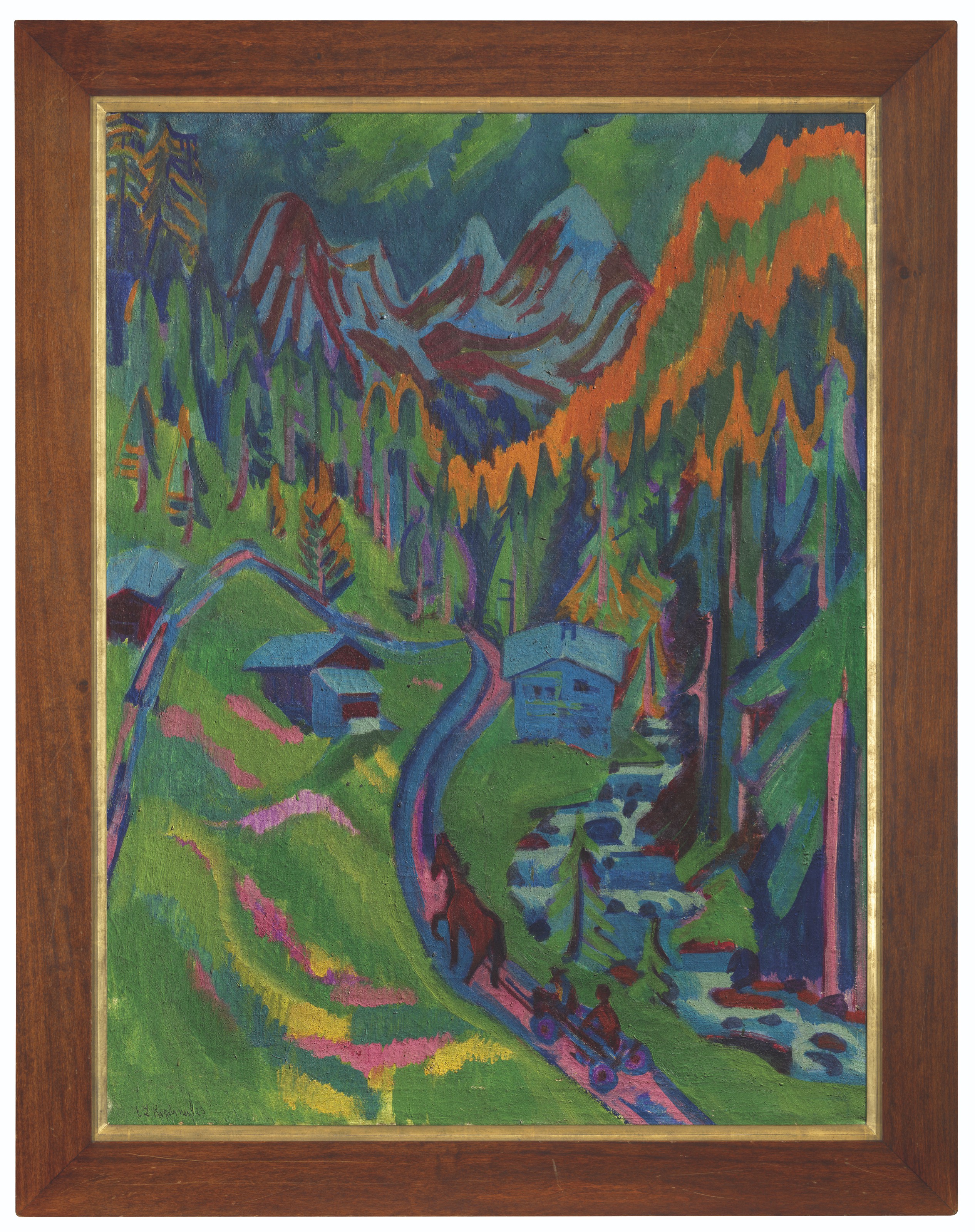 Ernst Ludwig Kirchner — Сертигуег-и-Соммер (справа); Фемарнк - и-сте-мит-гр-и-нем-Химмель (сзади), изображение 2