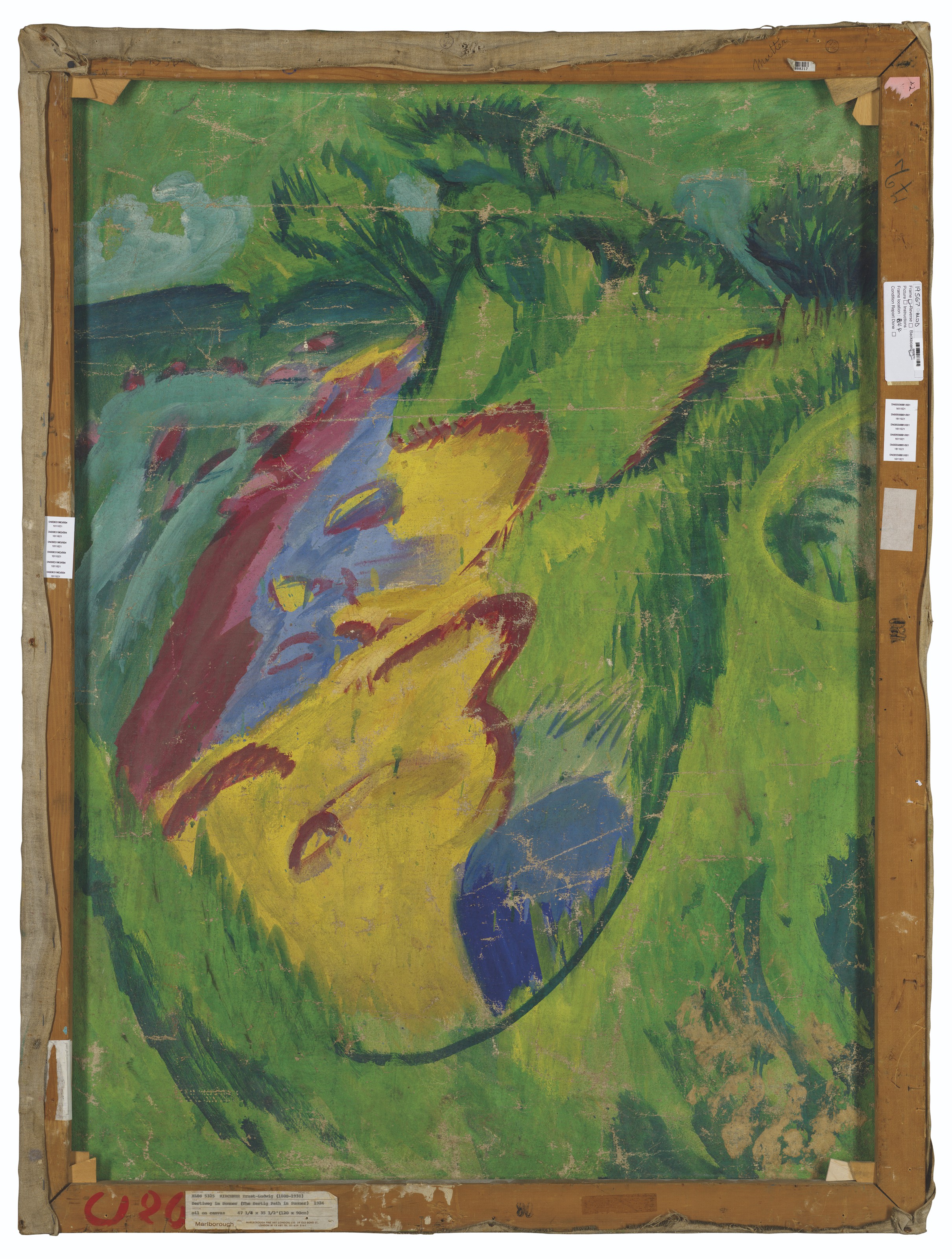 Ernst Ludwig Kirchner — Сертигуег-и-Соммер (справа); Фемарнк - и-сте-мит-гр-и-нем-Химмель (сзади), изображение 3