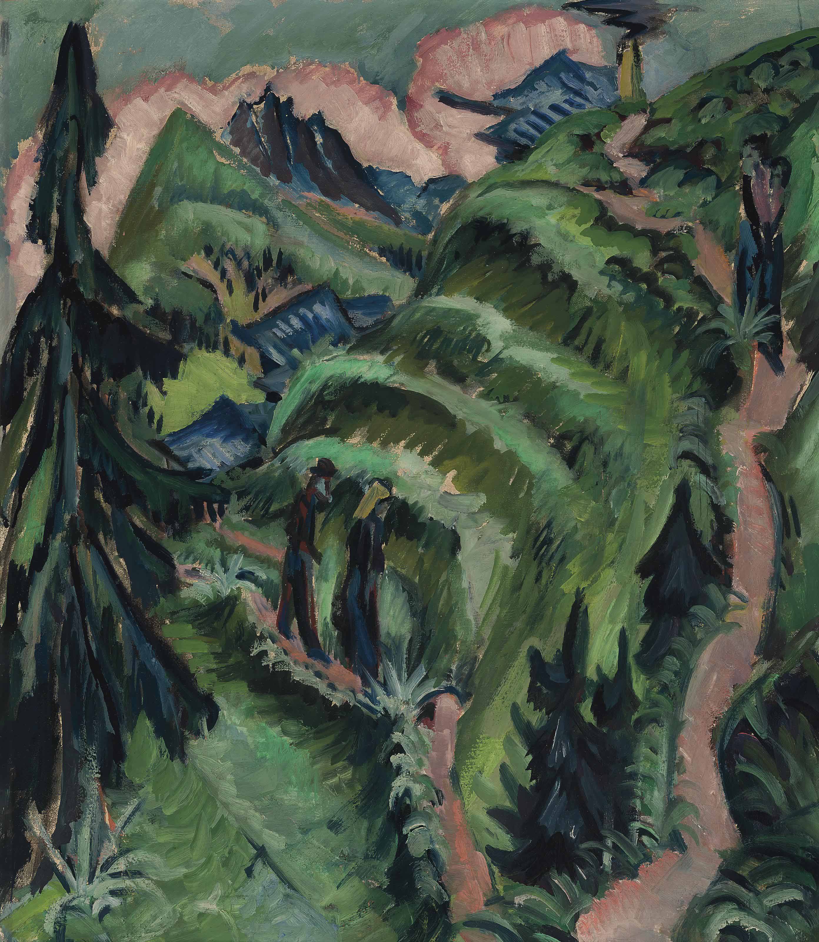 Ernst Ludwig Kirchner — Стафелальп мит Амелфлух, 1918