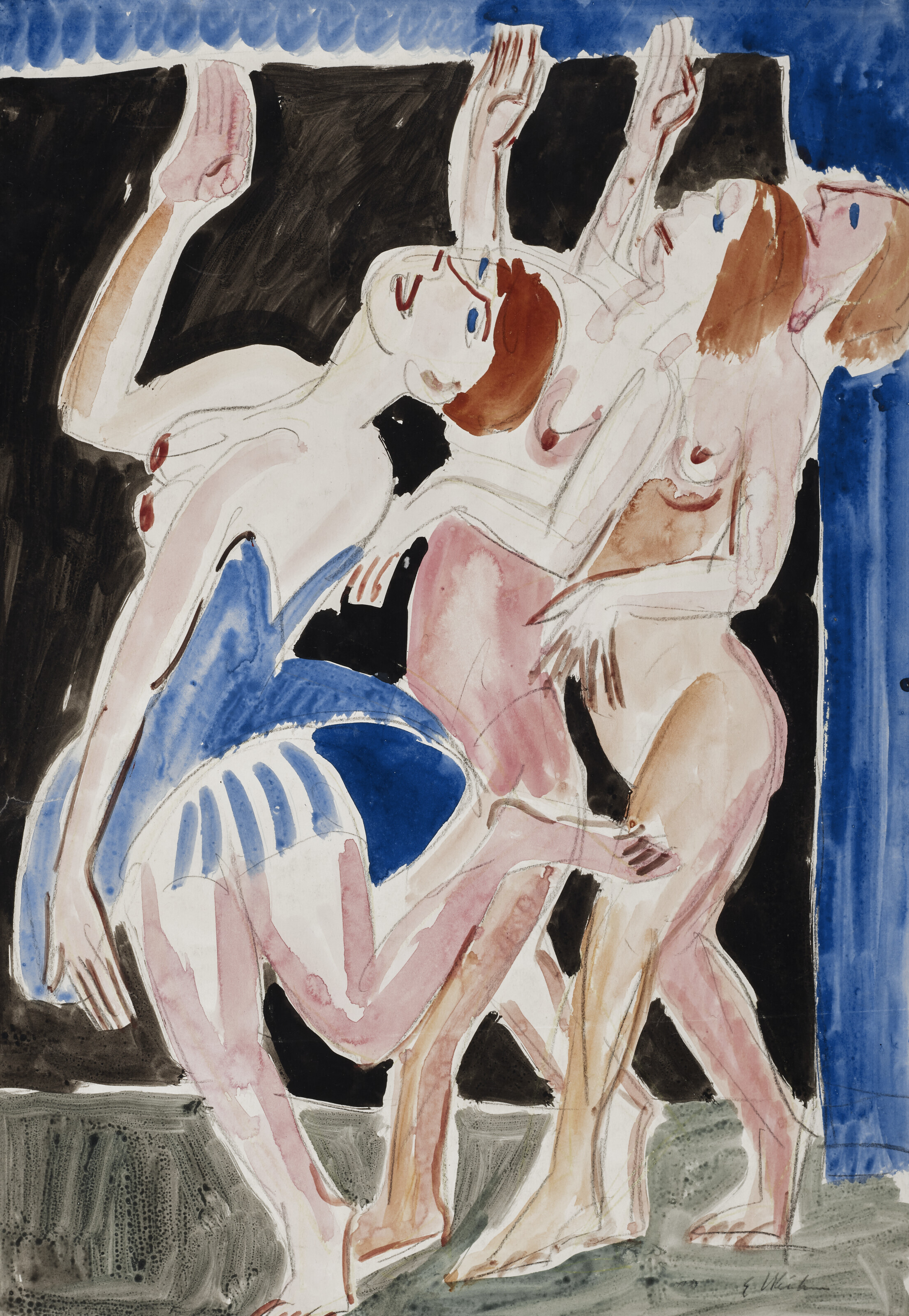 Ernst Ludwig Kirchner — Дрей Танзериннен (Wigmann-Gruppe), изображение 1