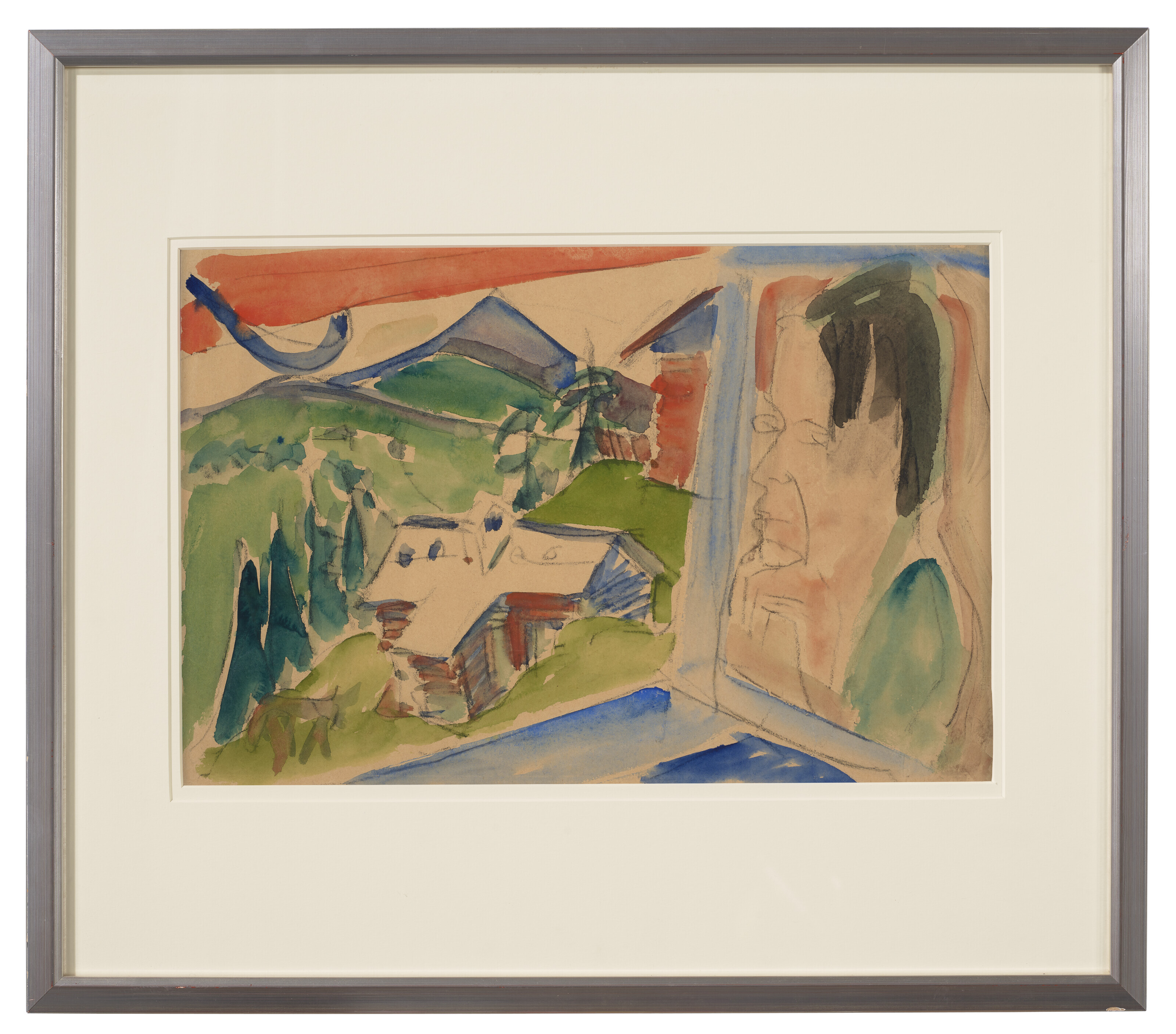 Ernst Ludwig Kirchner — Блик для сотрудников, которые занимаются сельским хозяйством в Фенстере, изображение 2