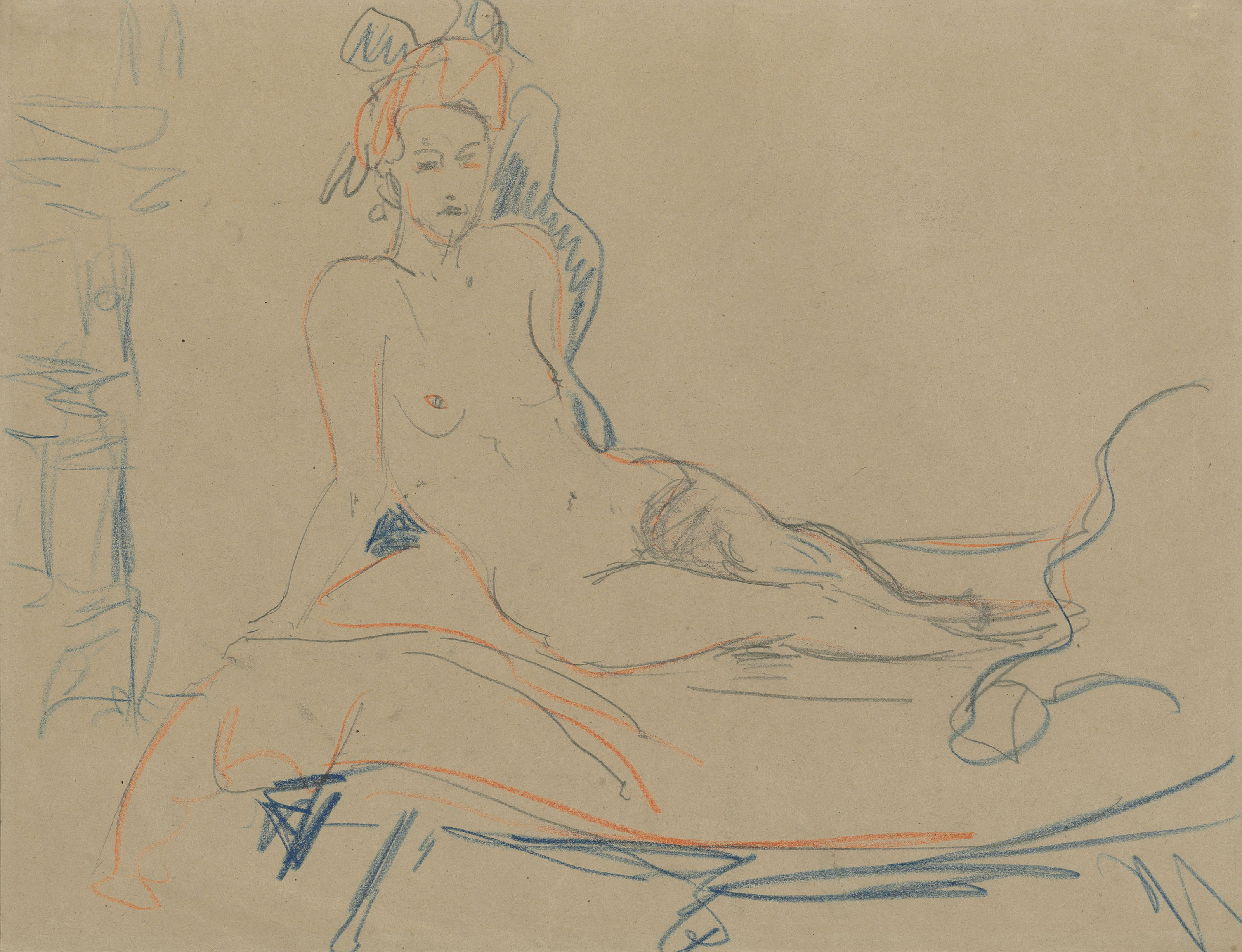 Ernst Ludwig Kirchner — Акт о том, что ты делаешь, о том, что ты готов сделать (прямой); Акт о положении (оборотной), изображение 1