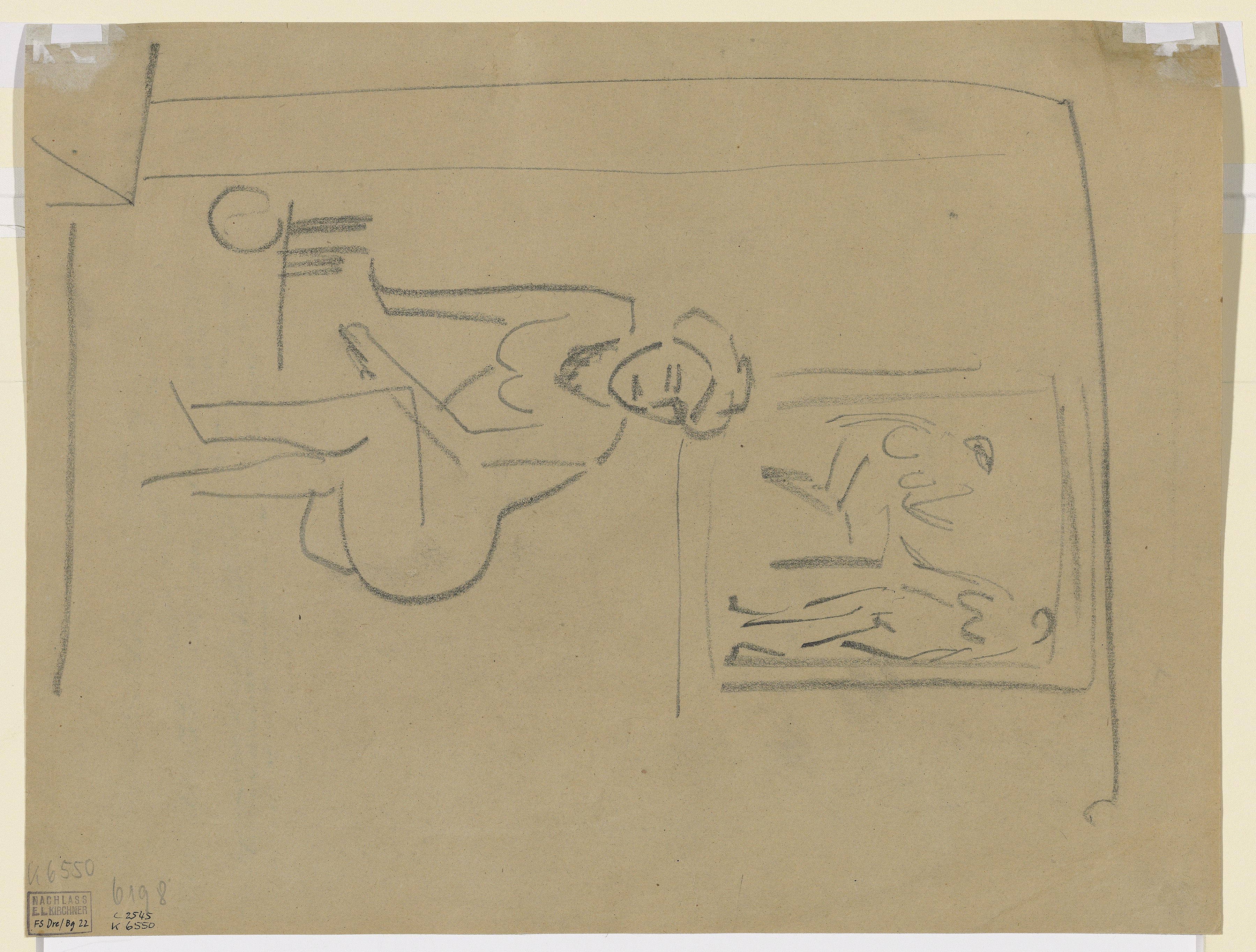 Ernst Ludwig Kirchner — Акт о том, что ты делаешь, о том, что ты готов сделать (прямой); Акт о положении (оборотной), изображение 2