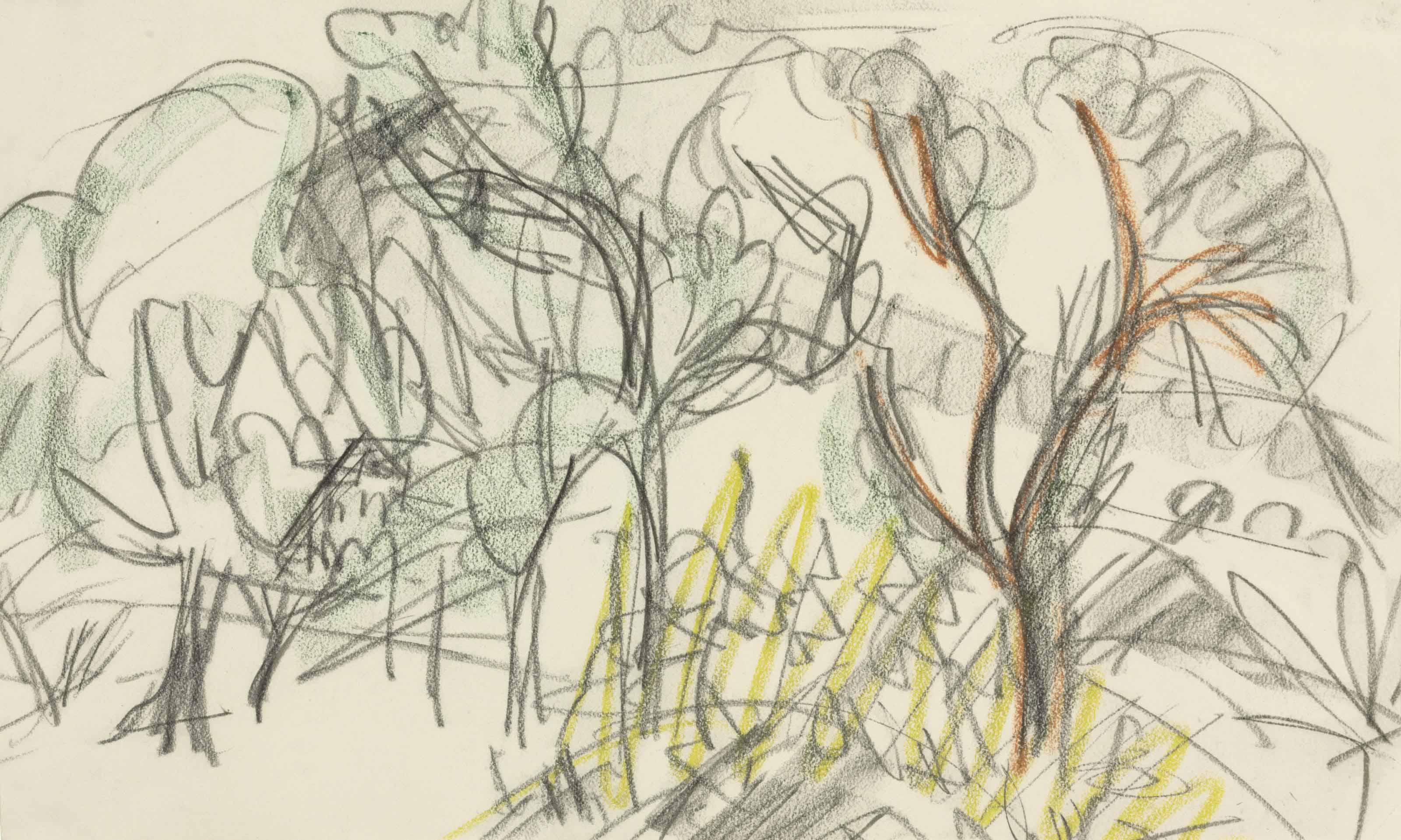 Ernst Ludwig Kirchner — Баумгруппа в Кенигштайне ( спереди ); Маннергейм ( сзади ), изображение 1