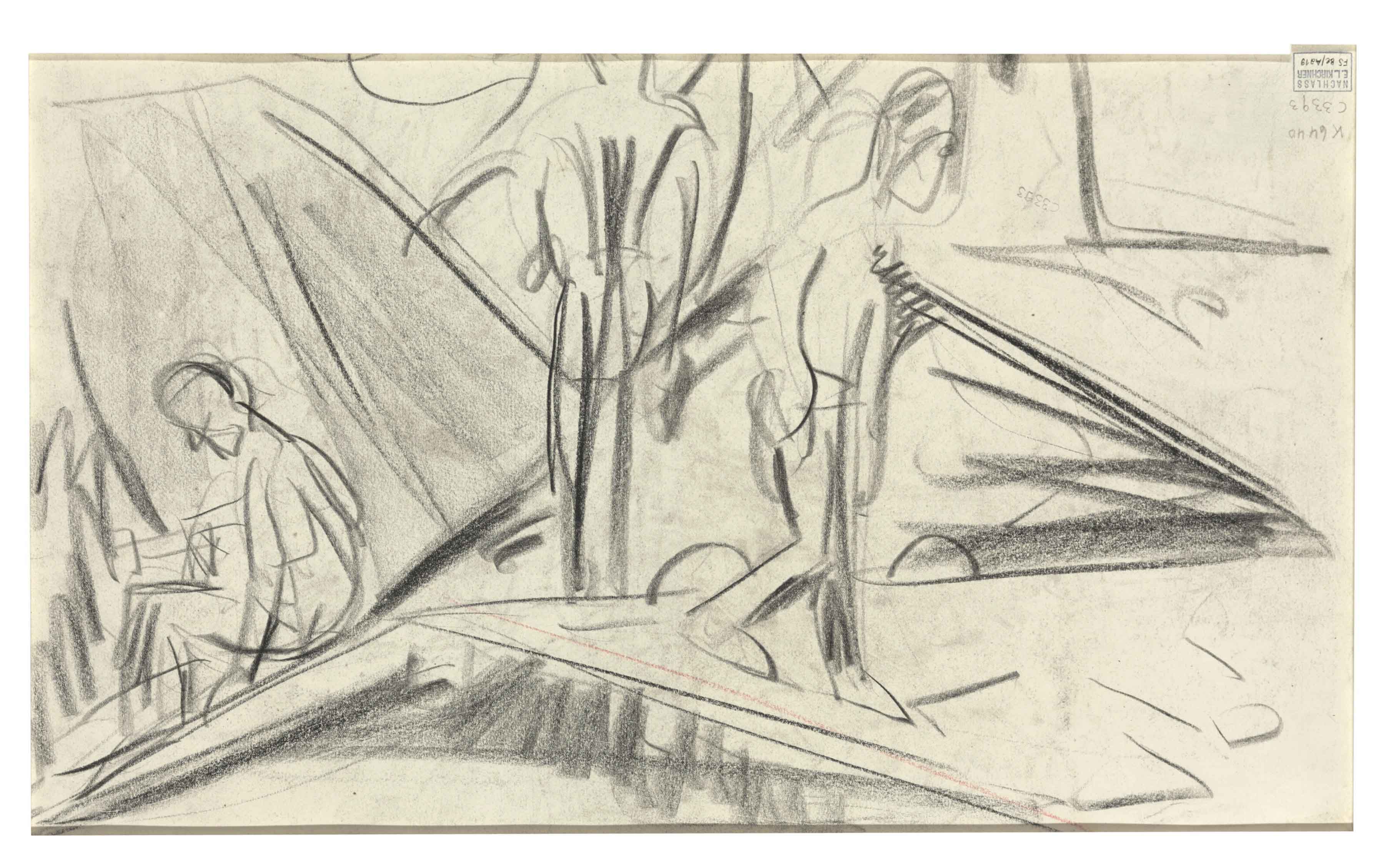 Ernst Ludwig Kirchner — Баумгруппа в Кенигштайне ( спереди ); Маннергейм ( сзади ), изображение 2