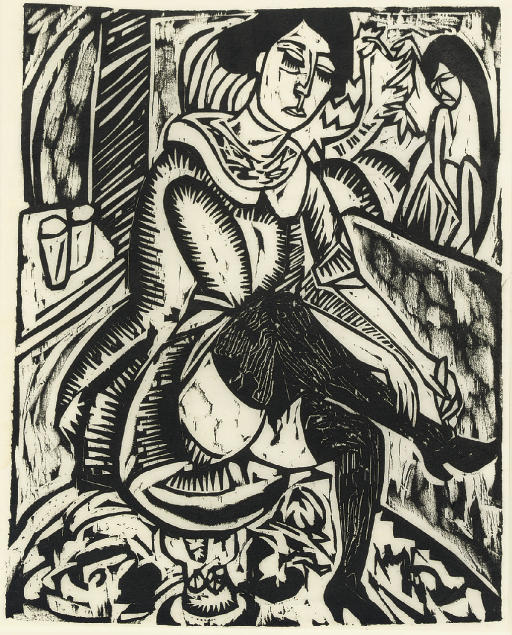 Ernst Ludwig Kirchner — Фрау, девочка из цукнепфенда (Дубе, 206)