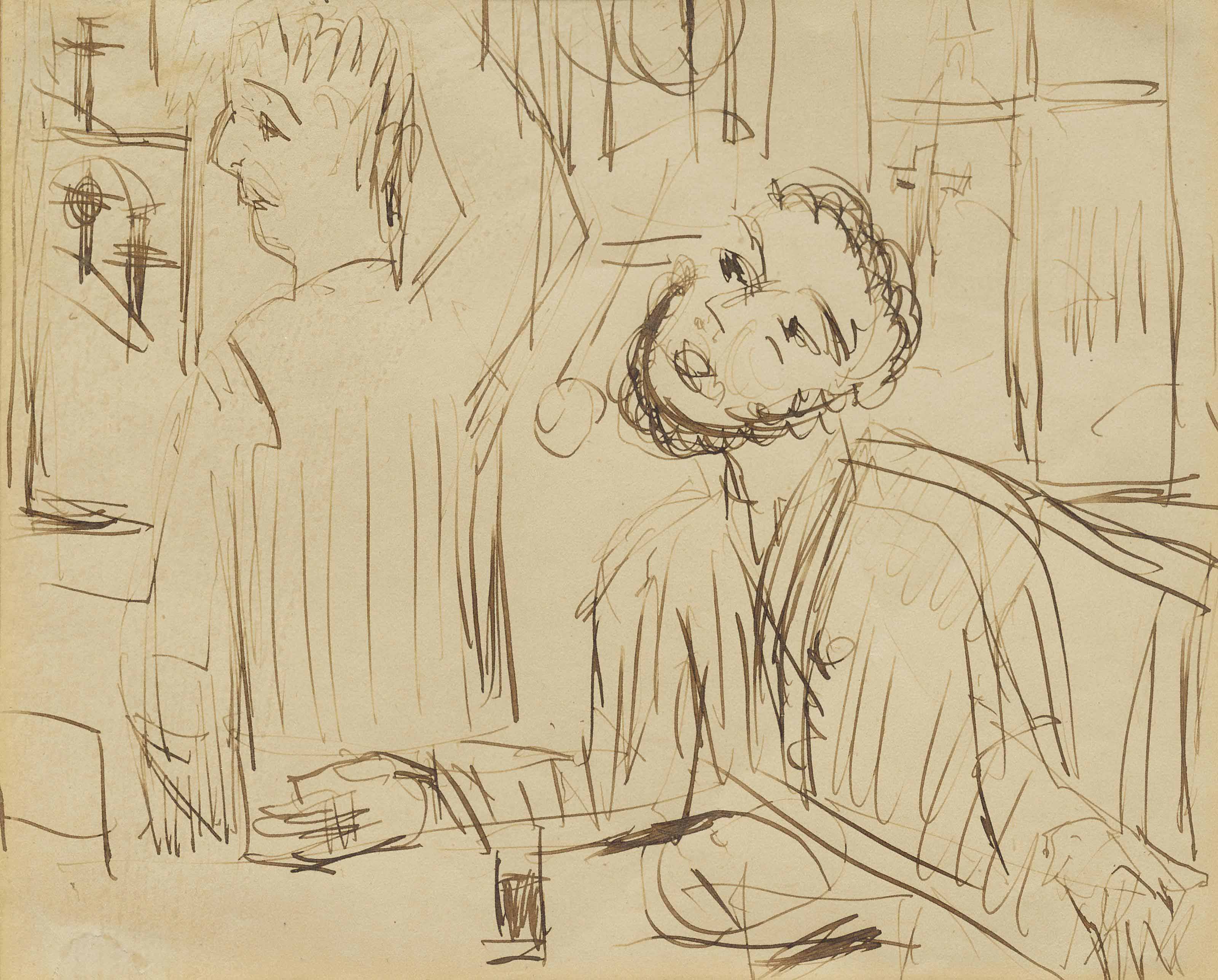 Ernst Ludwig Kirchner — Цвей Меннер и эйнемская тишина, 1920